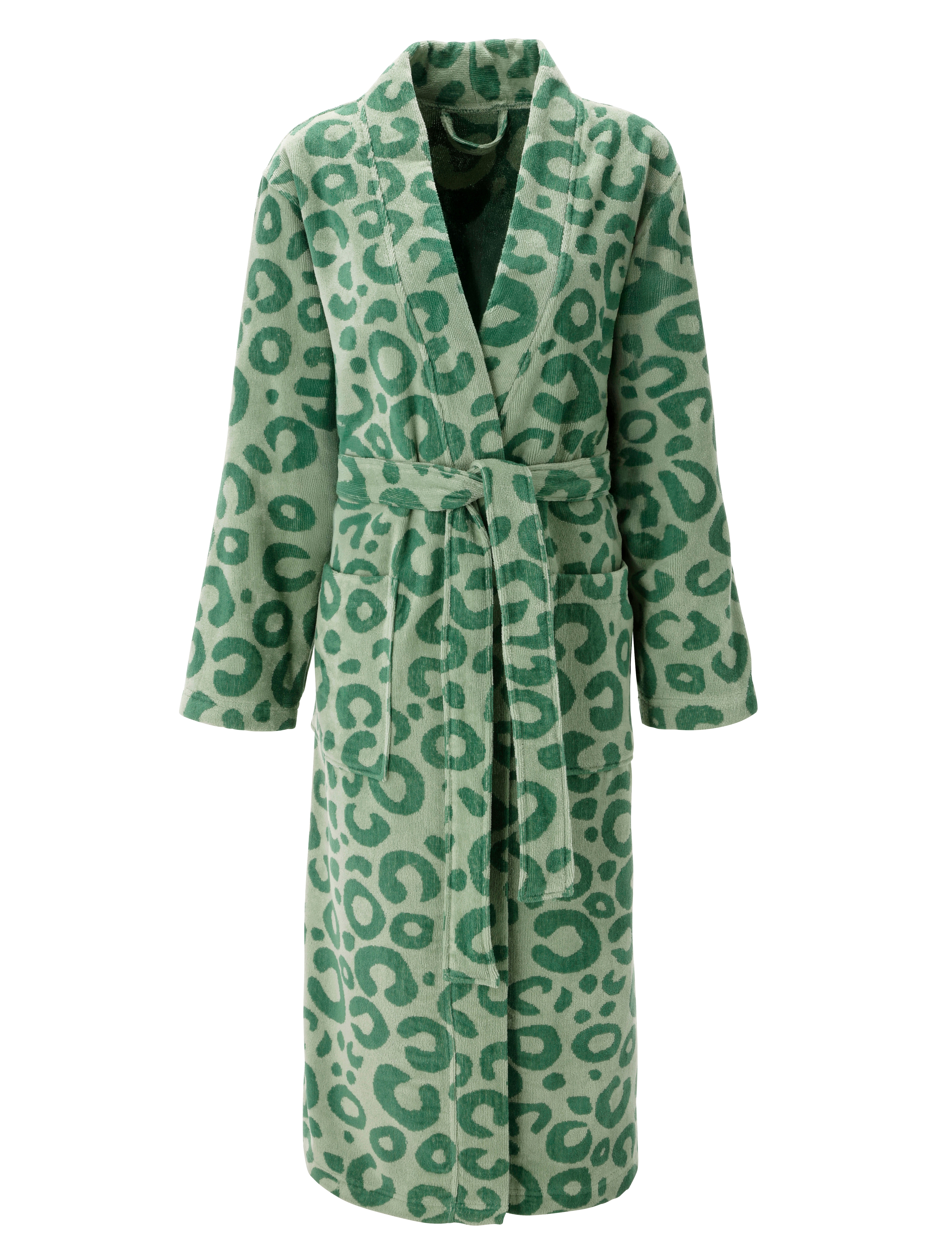 OTTO home Unisex-Bademantel "Anna Leo, ideal für Sauna & Spa, Hotelbademantel, Morgenmantel" 1 Stk. für Damen & Herren, mit Taschen, S-3XL, mit trendigem Animal-Print