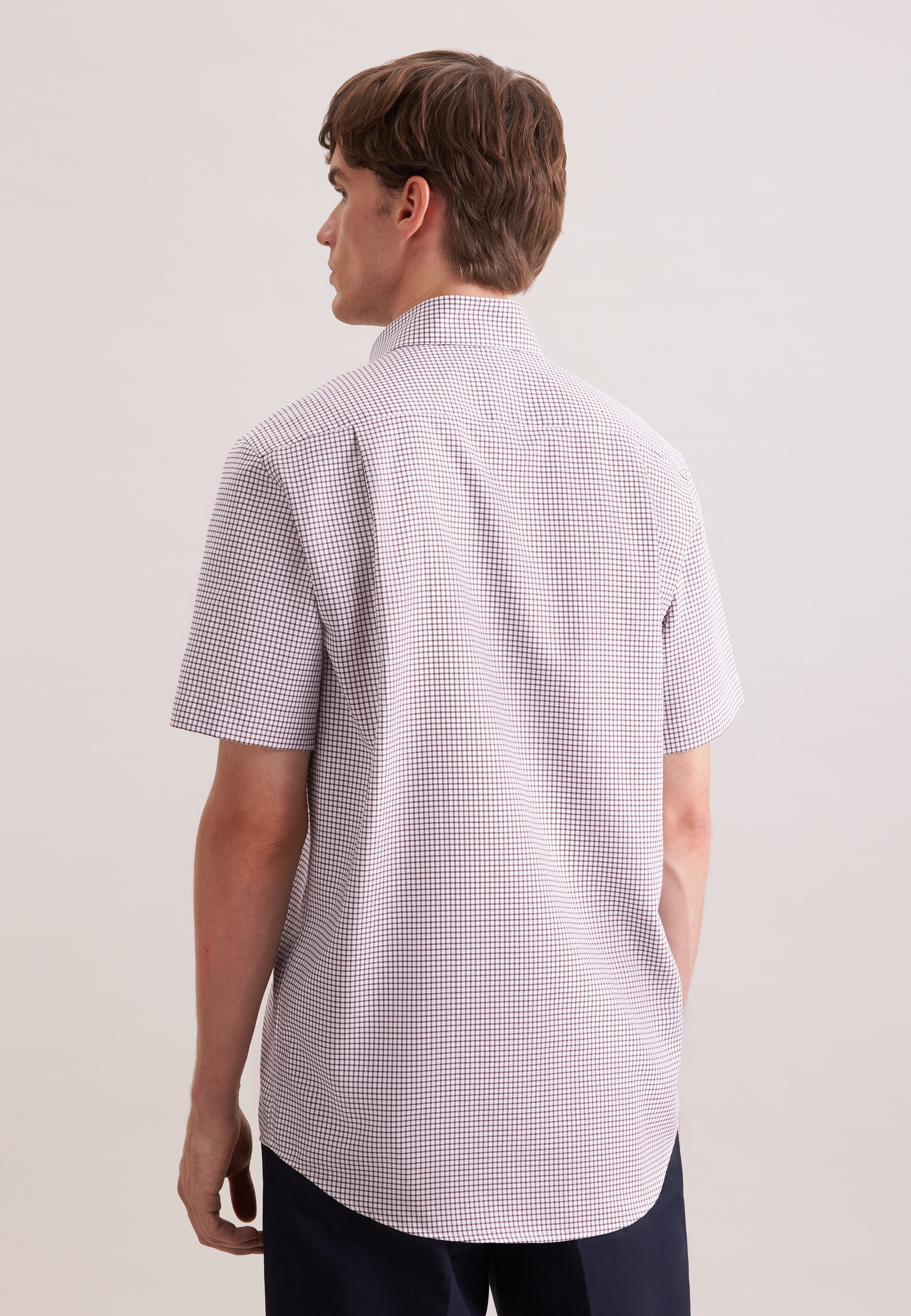 seidensticker Businesshemd »Schwarze Rose« Regular 1/2 Covered-Button-Down-Kragen Karo