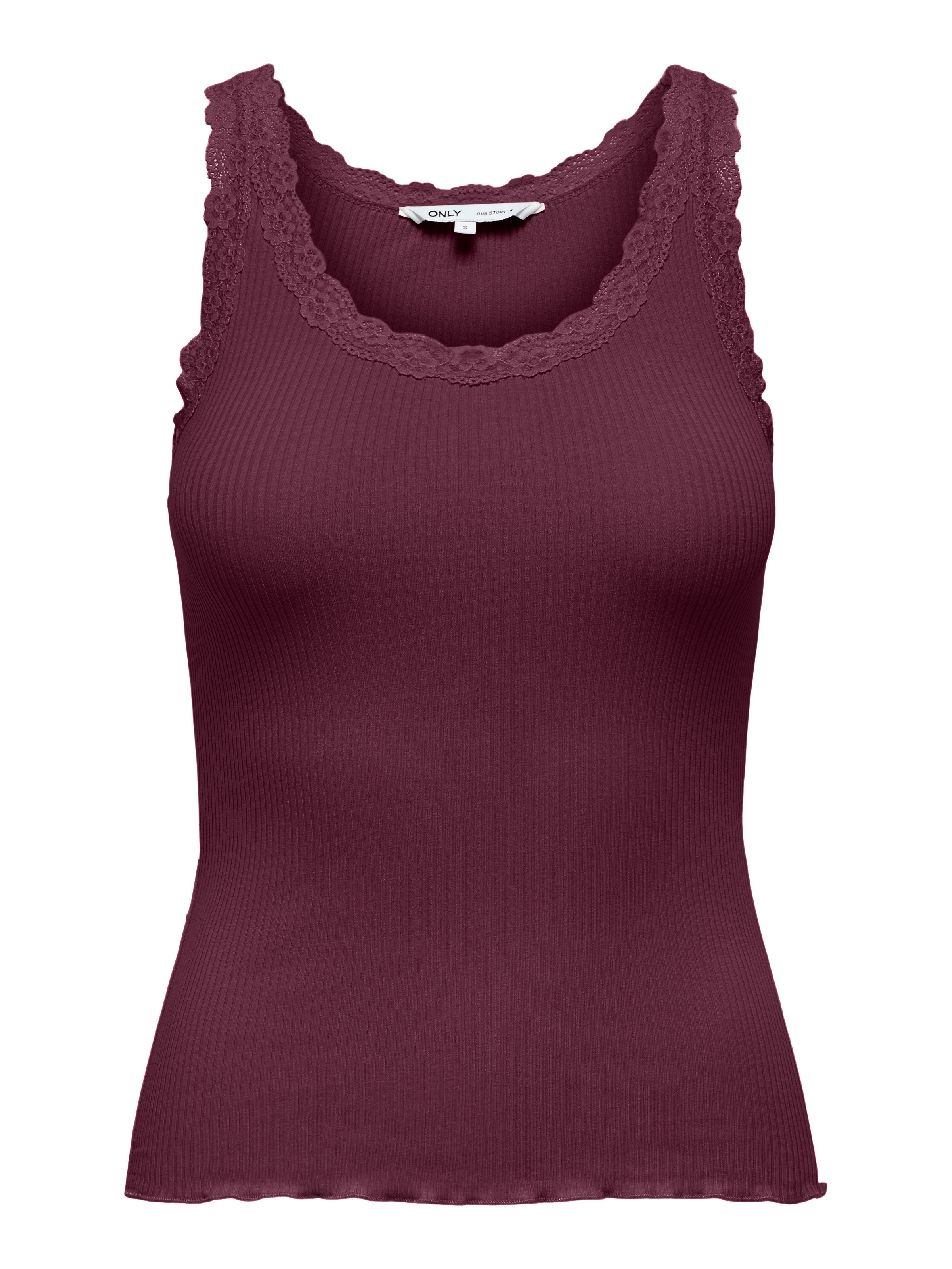 ONLY Tanktop "ONLSARA – Tanktop mit Spitzendetail am Ausschnitt" regular fi günstig online kaufen