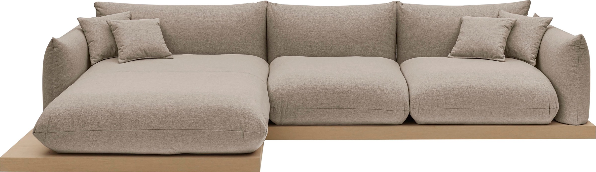 OTTO home Ecksofa "Kalix, Polsterecke mit kräftigem Holz-Plateau, moderne C günstig online kaufen