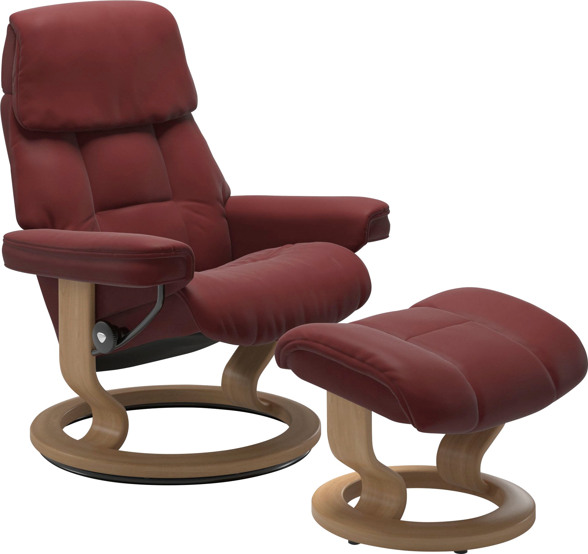Stressless Relaxsessel "Ruby" Set, mit Classic Base, Größe L, Gestell Eiche, Wenge, Braun & Schwarz