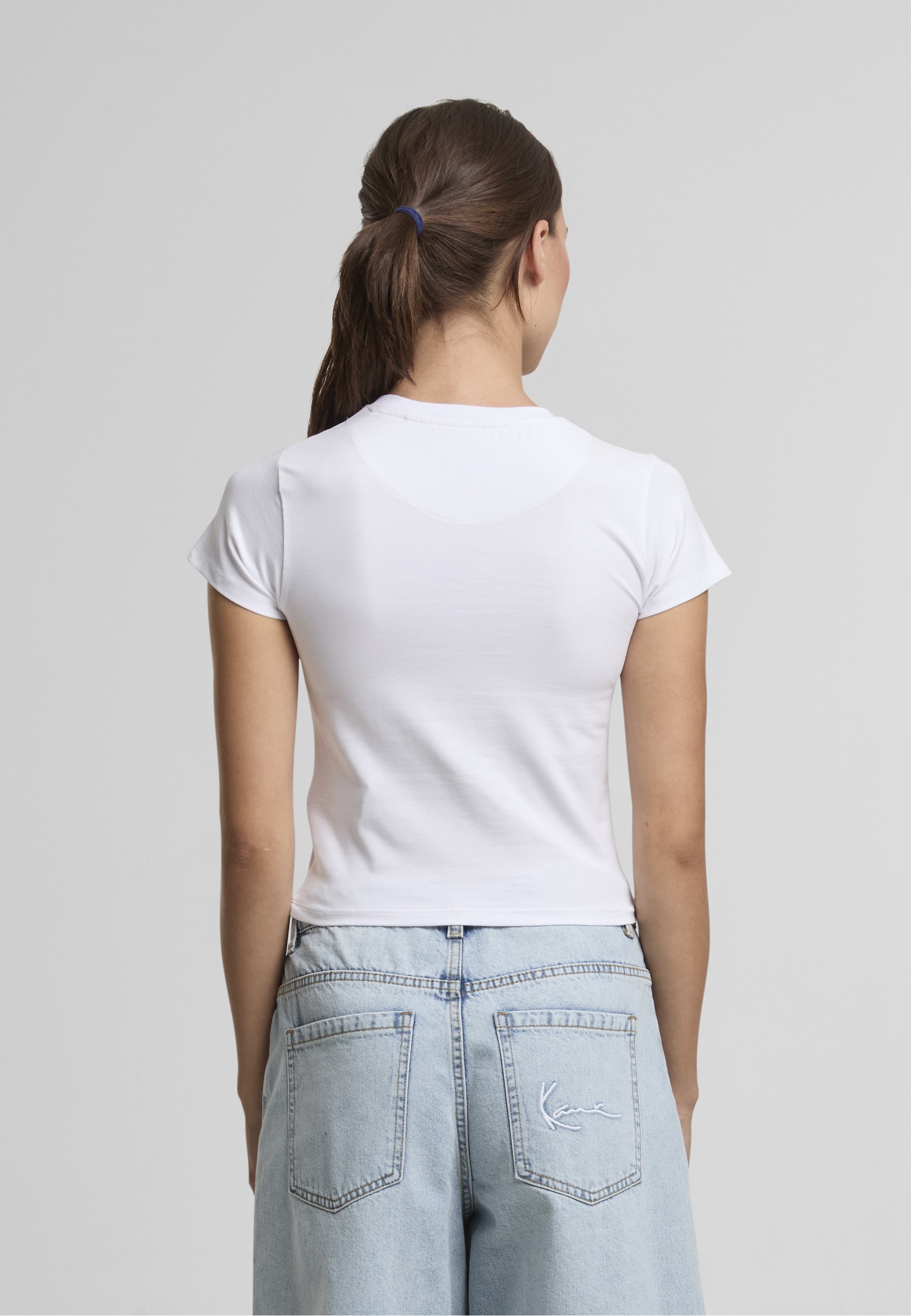 Karl Kani T-Shirt »Karl Kani Damen KKWQ22002WHT KK Small Signature Short Tee« 1 Stk.