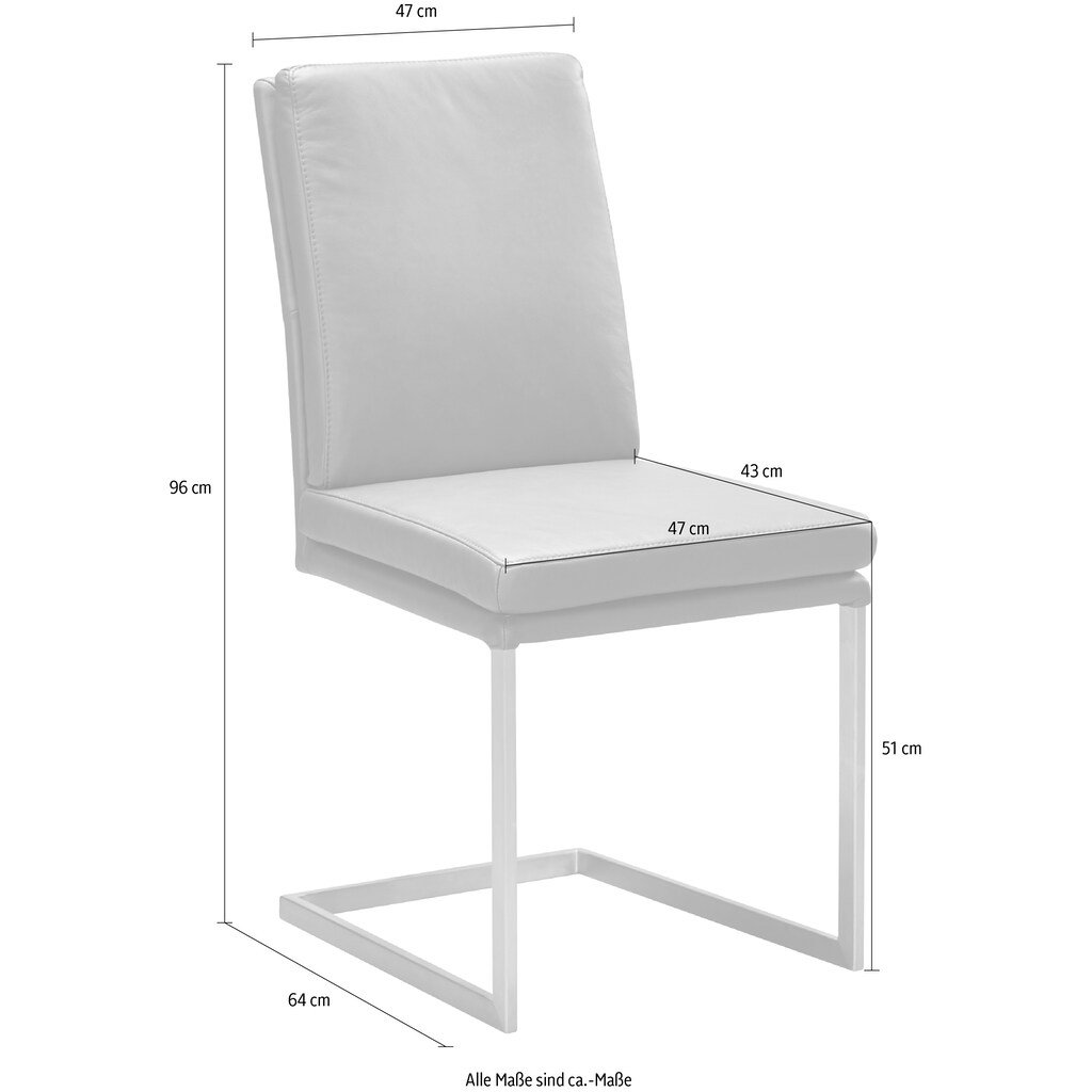 K+W Komfort & Wohnen Freischwinger, Leder CLOUD