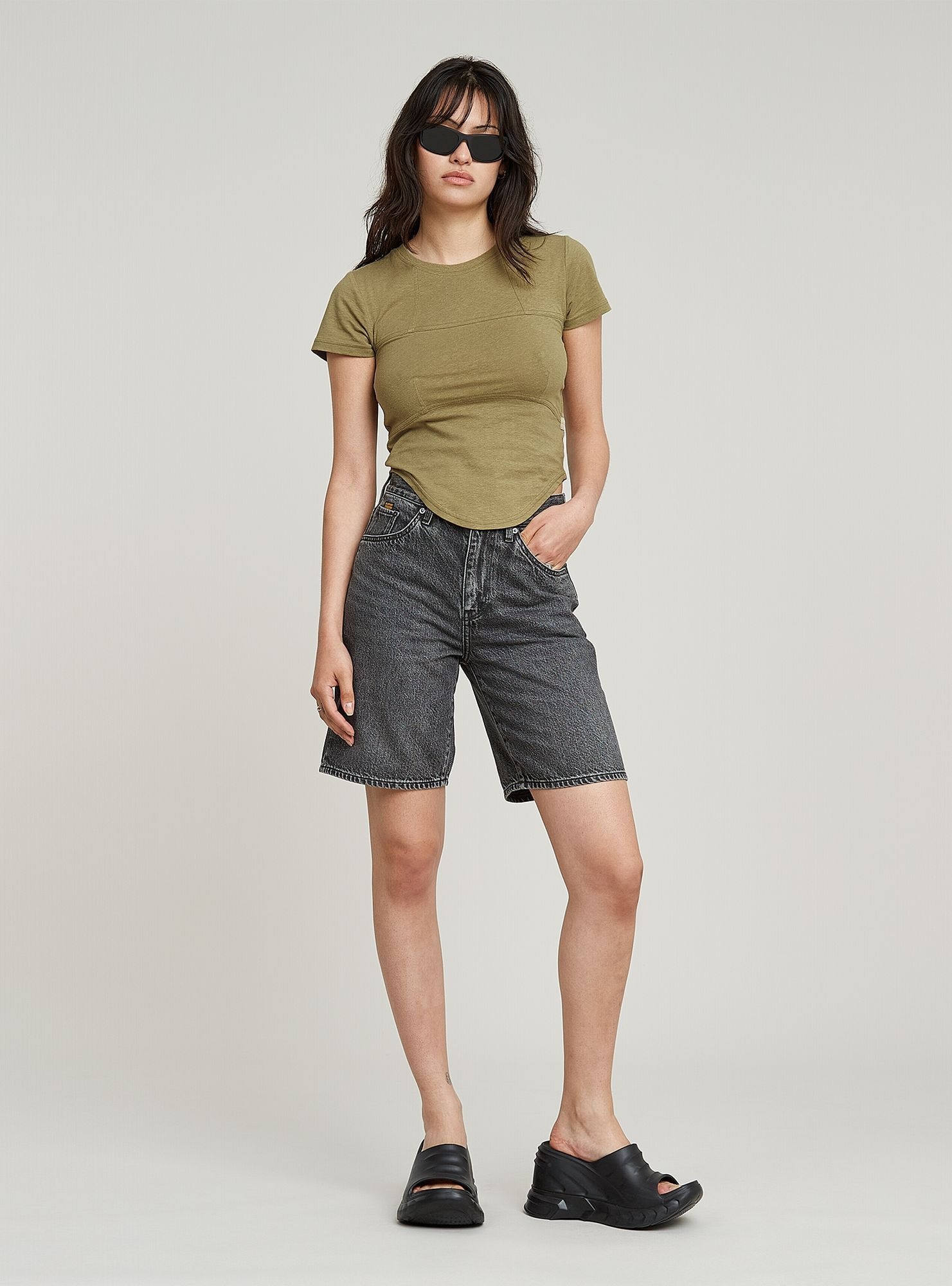 G-STAR Shorts »Viktoria Bermuda Shorts Clean Edge«