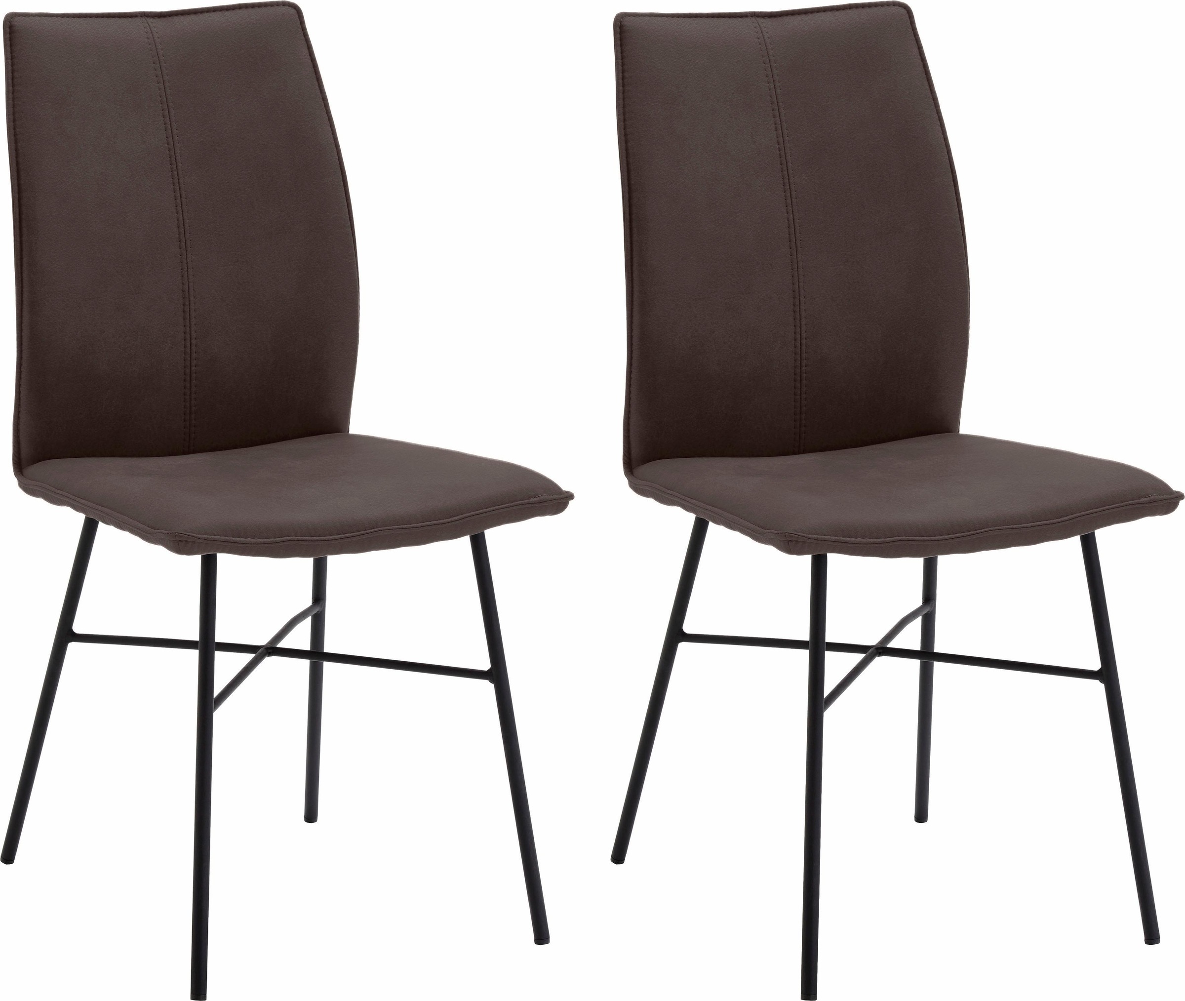 NIEHOFF SITZMÖBEL 4-Fußstuhl "Capri" (Set) 2 Stk. Leder PRISMA Bezug in Mic günstig online kaufen