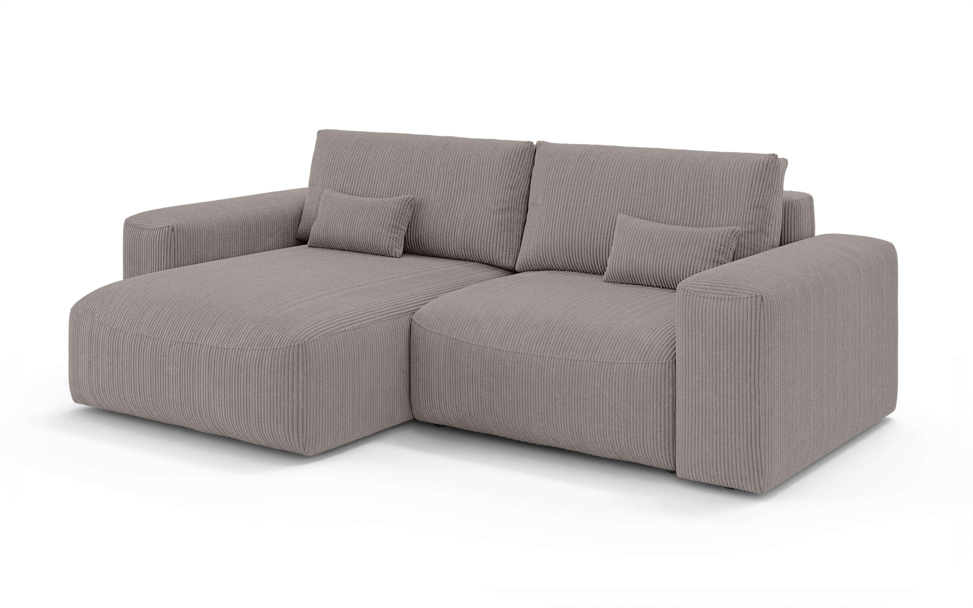 OTTO home Ecksofa »MATTS Schlafsofa mit Bettkasten, Maße B/T/H: 265/159/89 cm«, L-Form mit Recamiere rechts oder links, hoher Sitzkomfort