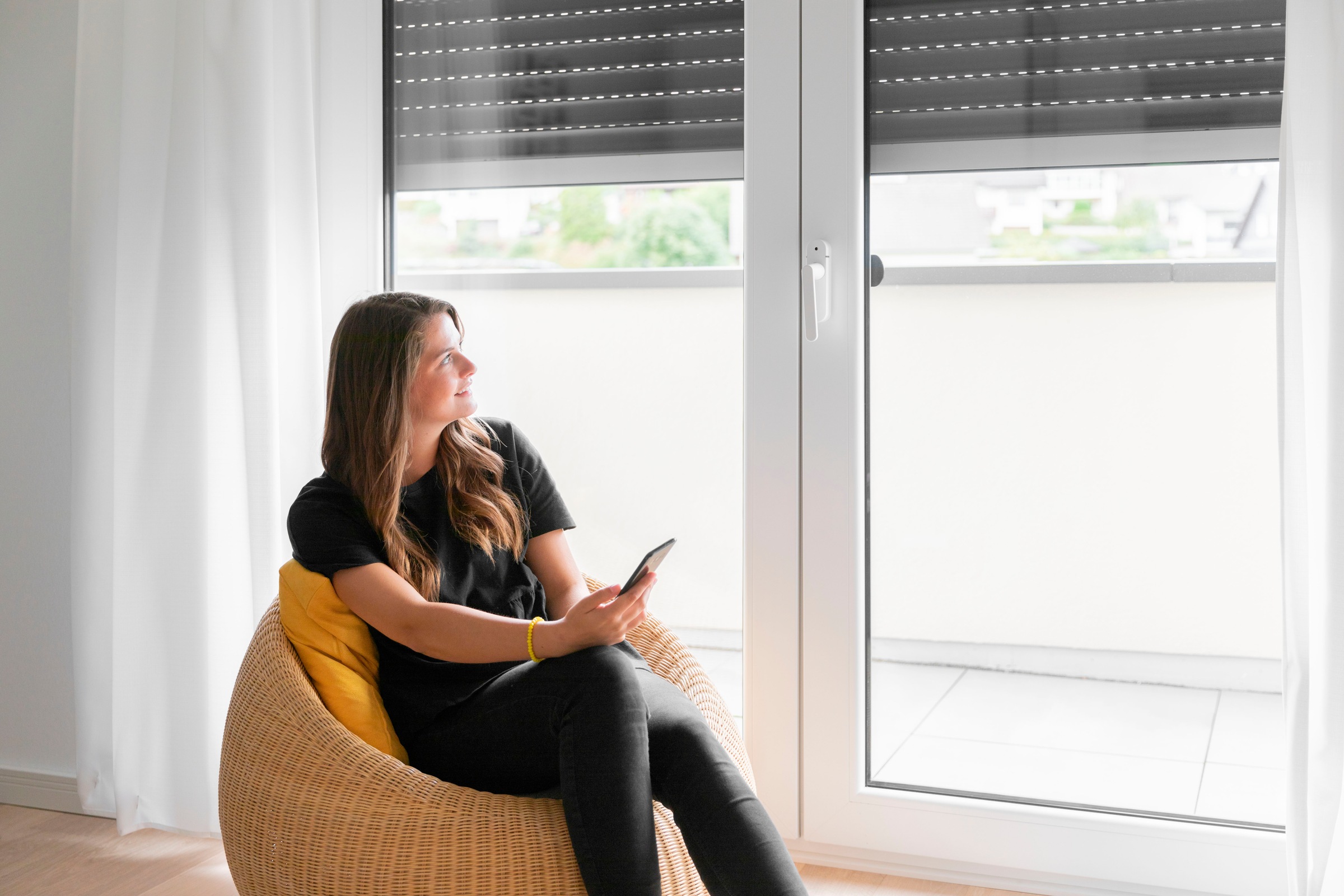 SCHELLENBERG Rollladen-Funksteuerung »zur Nachrüstung bei Rollladen-, Raffstore- und Markisenmotoren«, (1 tlg.), Rollladen, Smart Home Funk-Empfangsmodul