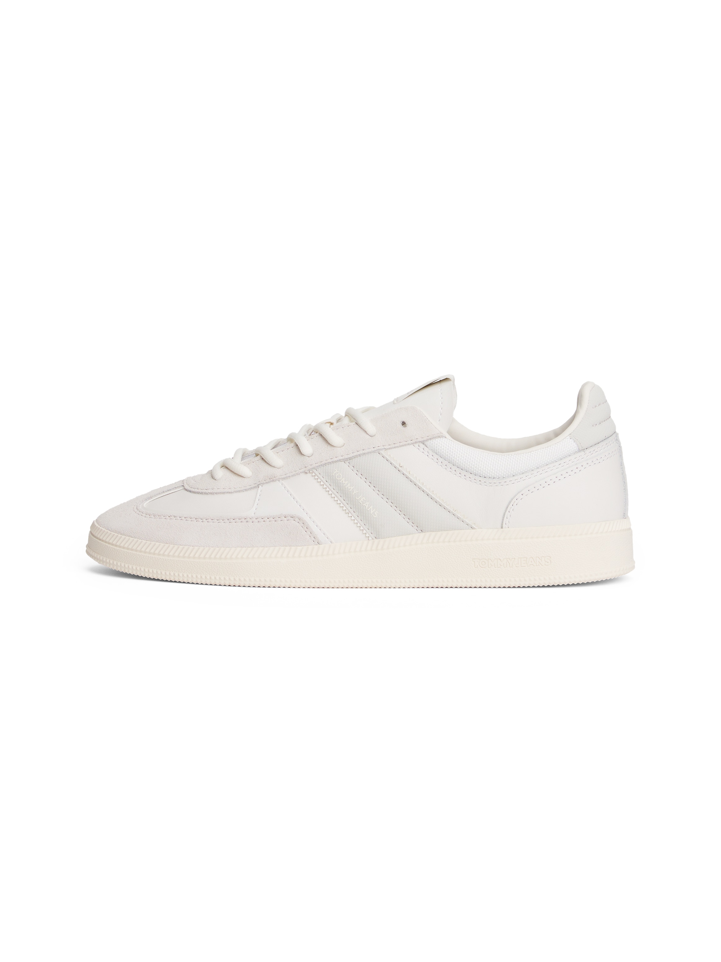Tommy Jeans Sneaker »THE GREENWICH EDGE LEATHER«, Freizeitschuh, Halbschuh, Schnürschuh mit Ziernähten geschmückt