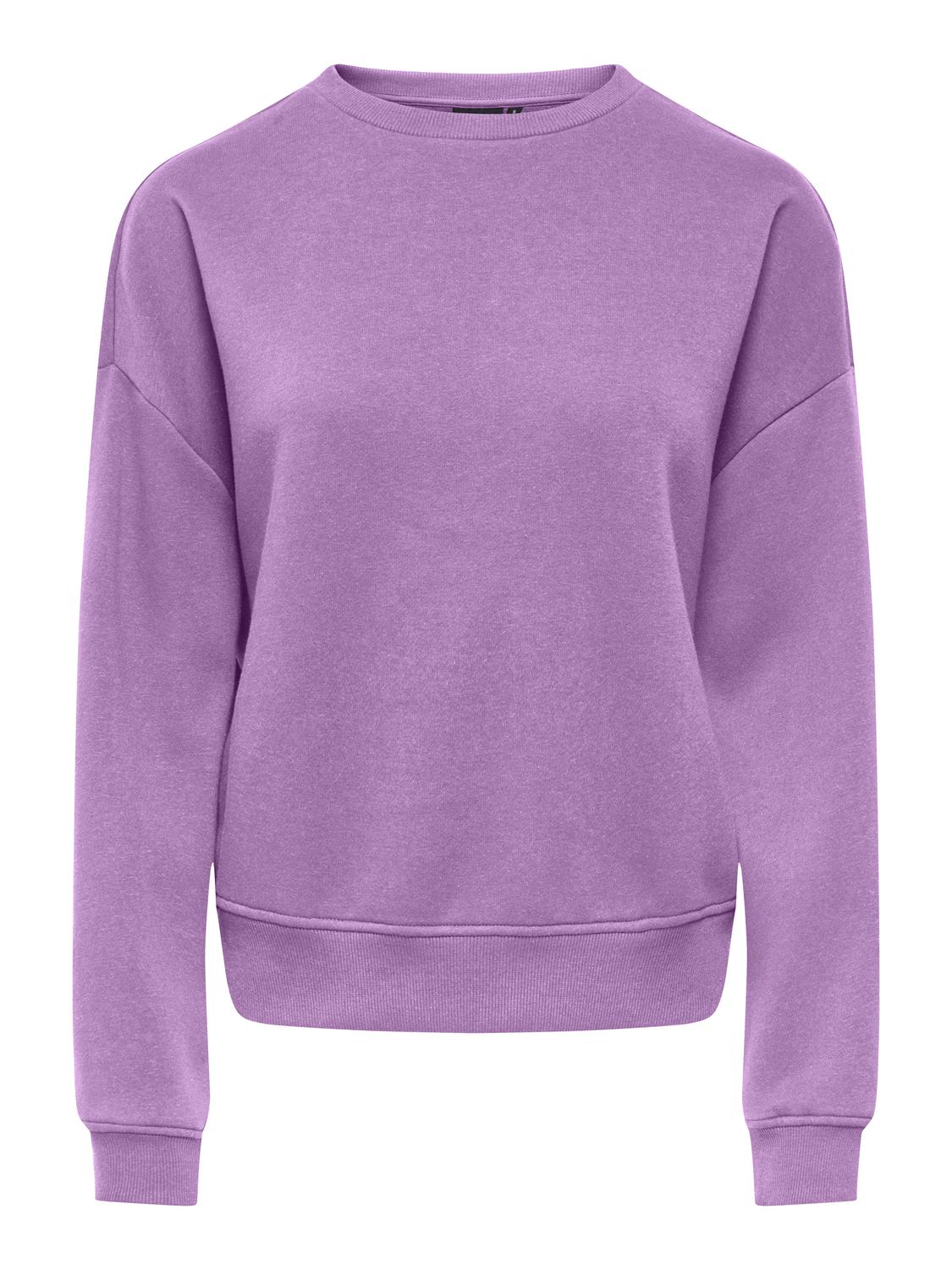 ONLY Sweatshirt "ONLSWEAT L/S CREW OVERSIZE SWT", Baumwollmischung, loose fit, Rundhals