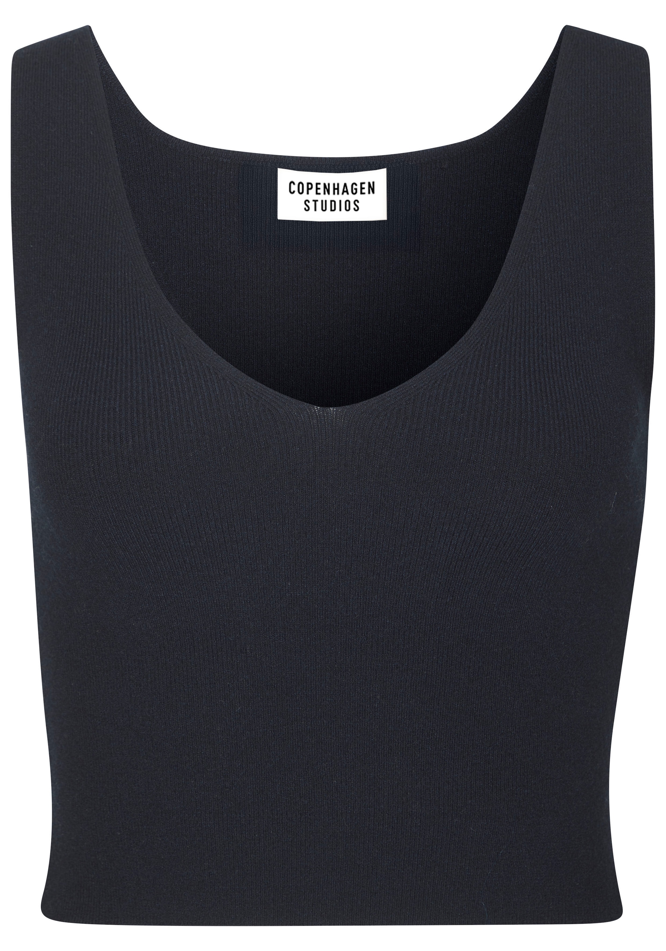 Copenhagen Studios Stricktop, aus hochwertigem Rippstrick