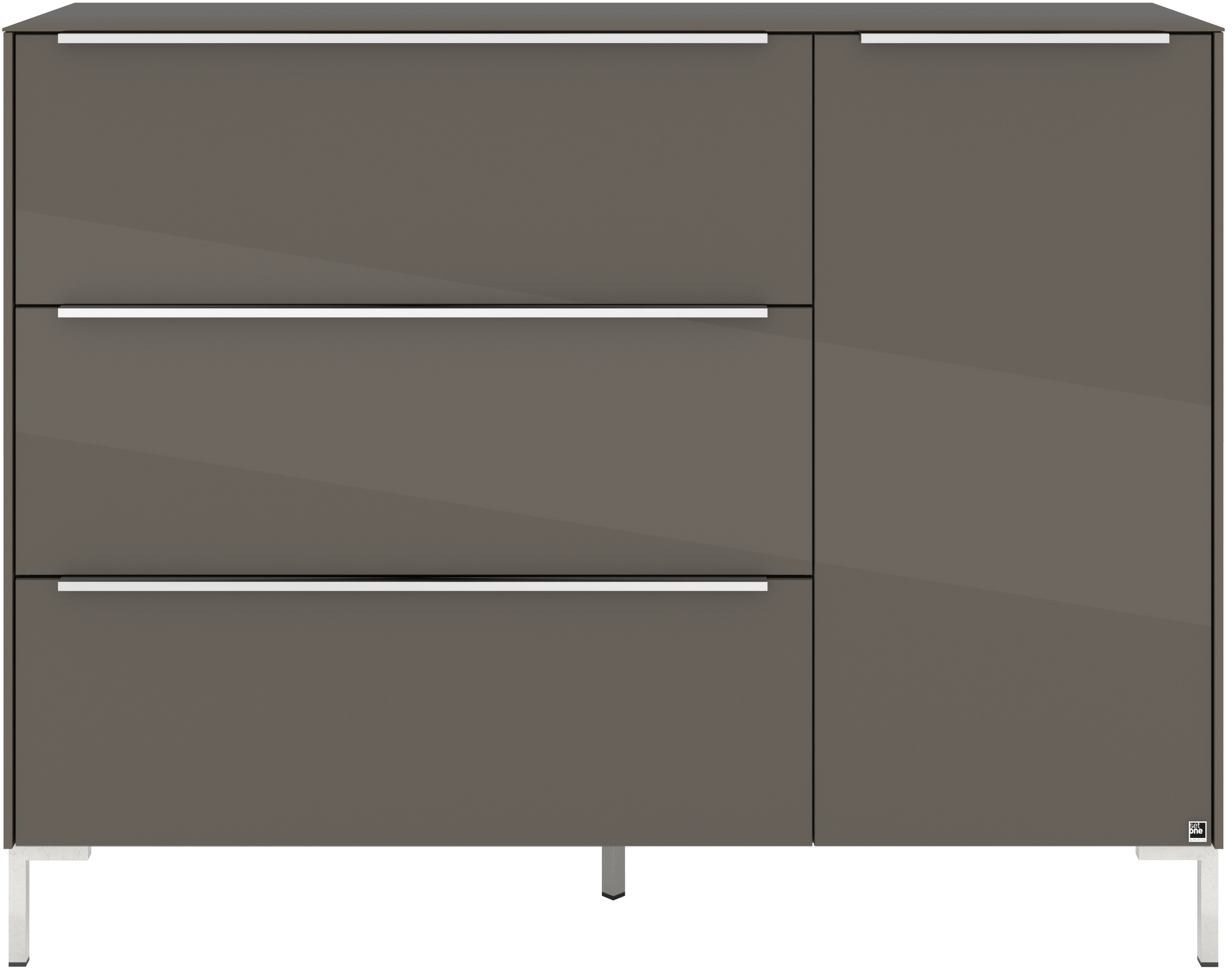 set one by Musterring Sideboard »Reno« 1 Stk. tlg. Mit Winkelfuß in diversen Farben, 108 cm Höhe & Farbauswahl