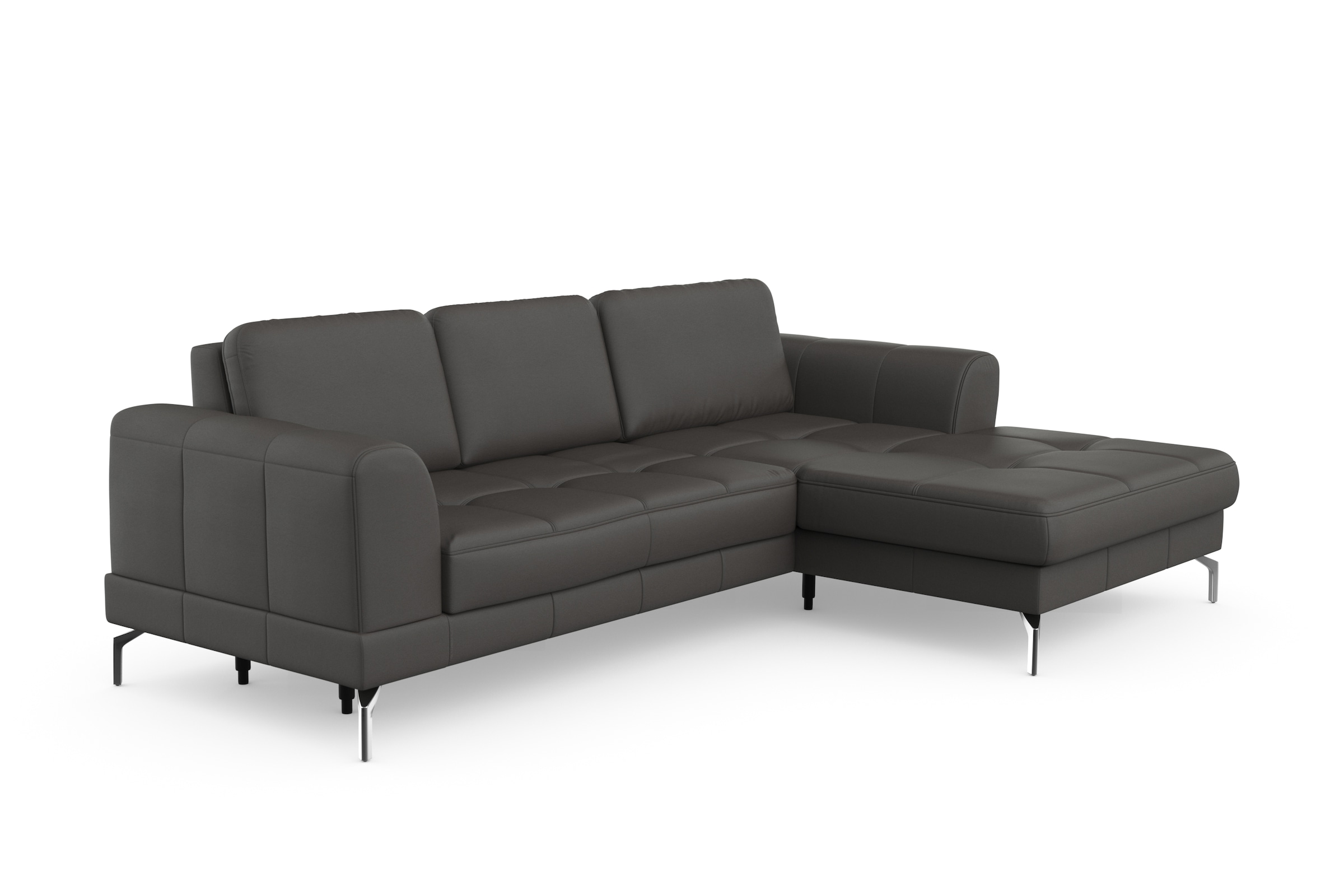sit&more Ecksofa »Bendigo L-Form«, inklusive Sitztiefenverstellung, Bodenfreiheit 15 cm, 2 Fußfarben
