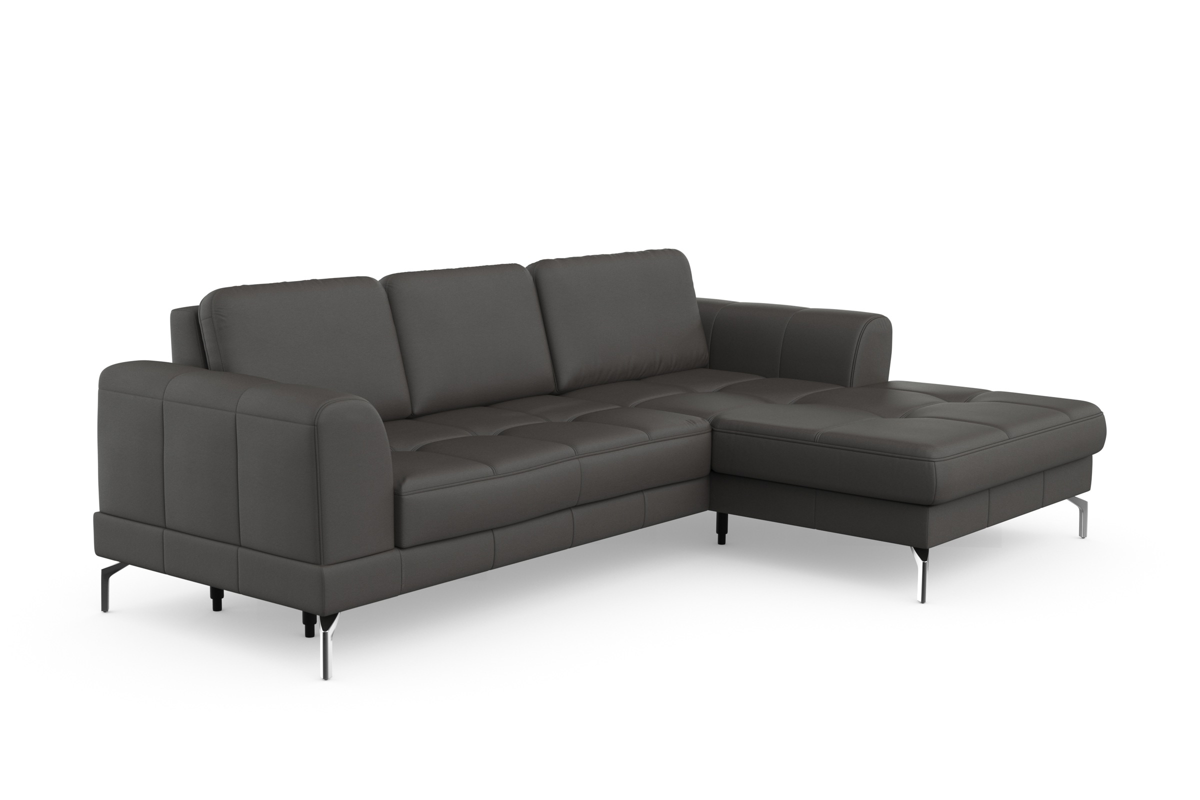 Thumbnail - sit&more Ecksofa "Bendigo L-Form" inklusive Sitztiefenverstellung, Bodenfreiheit 15 cm, 2 Fußfarben