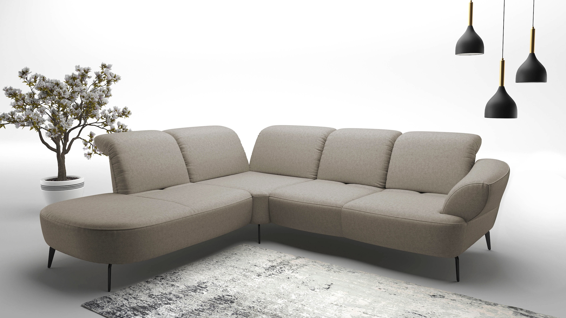 sit&more Ecksofa "Dance, L-Form, inkl. Sitztiefenverstellung" inkl. Click&S günstig online kaufen