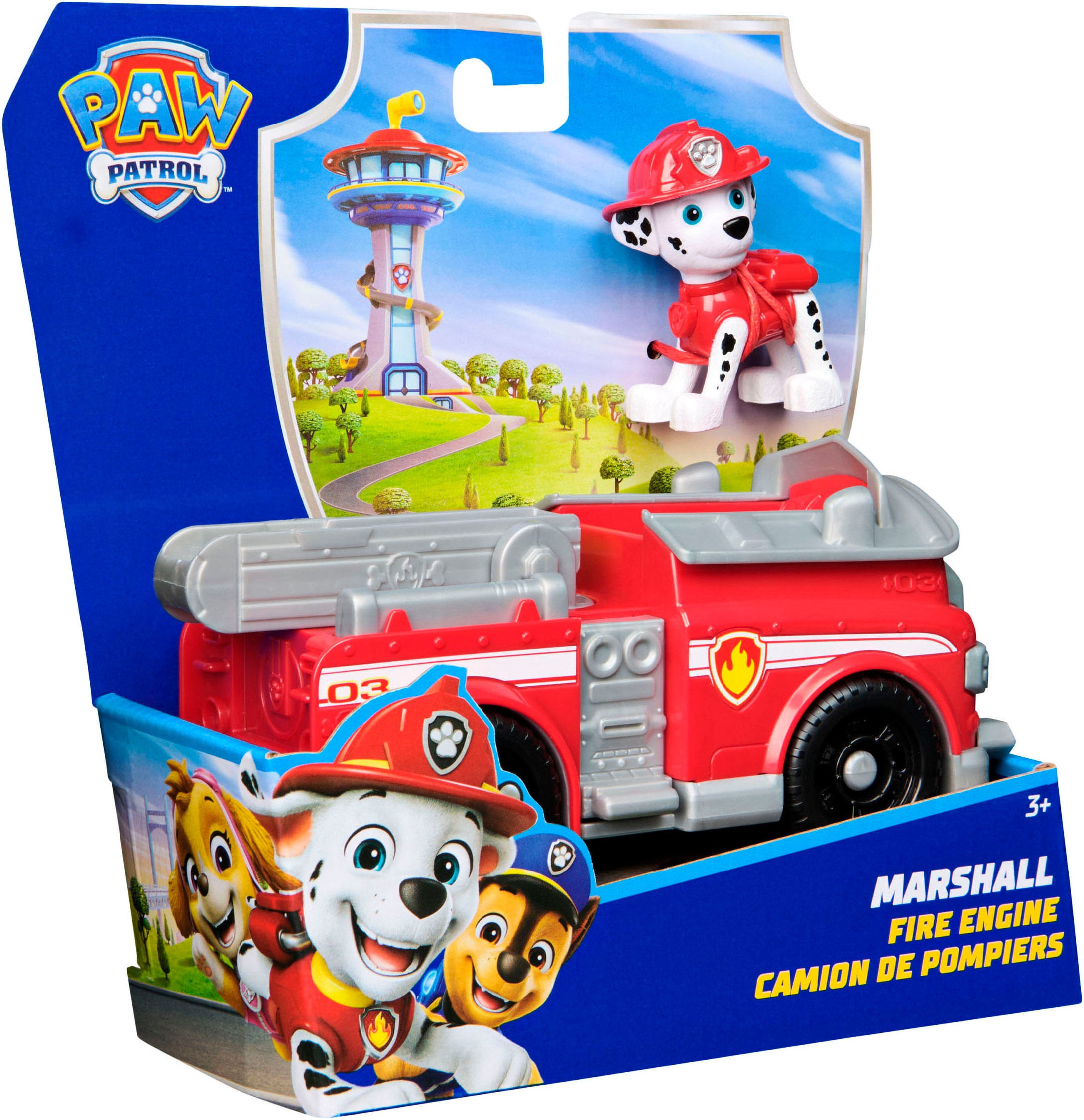 Spin Master Spielzeug-Auto »PAW Patrol, Sust. Basic Vehicle Marshall«, zum Teil aus recycelten Material