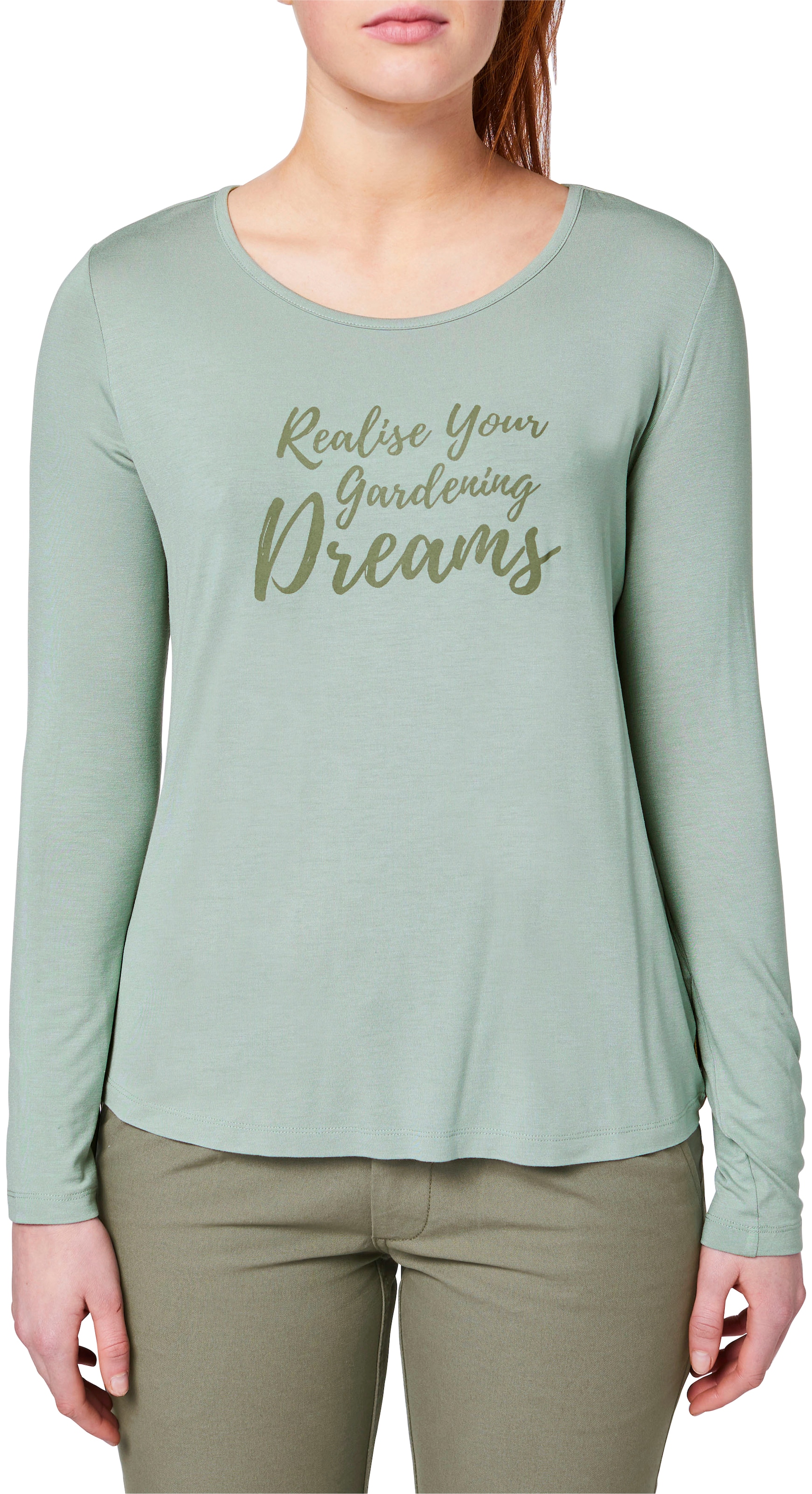 GARDENA Longsleeve »Green Milieu«, mit Schriftzug