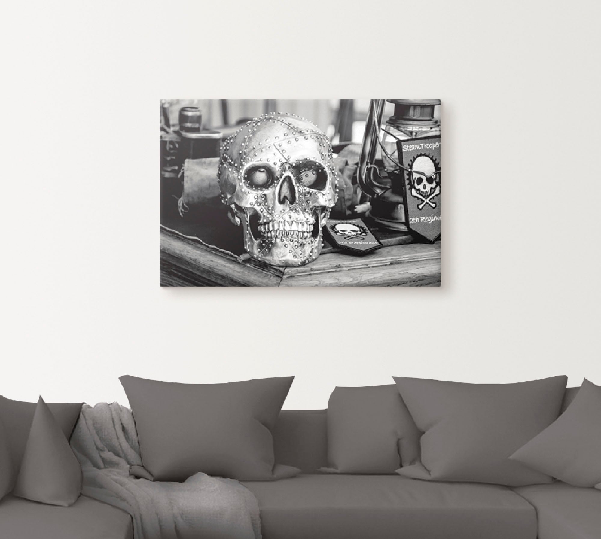 Artland Wandbild »Totenkopf«, klassische Fantasie, (1 St.), als Leinwandbild, Poster, Wandaufkleber in verschied. Größen