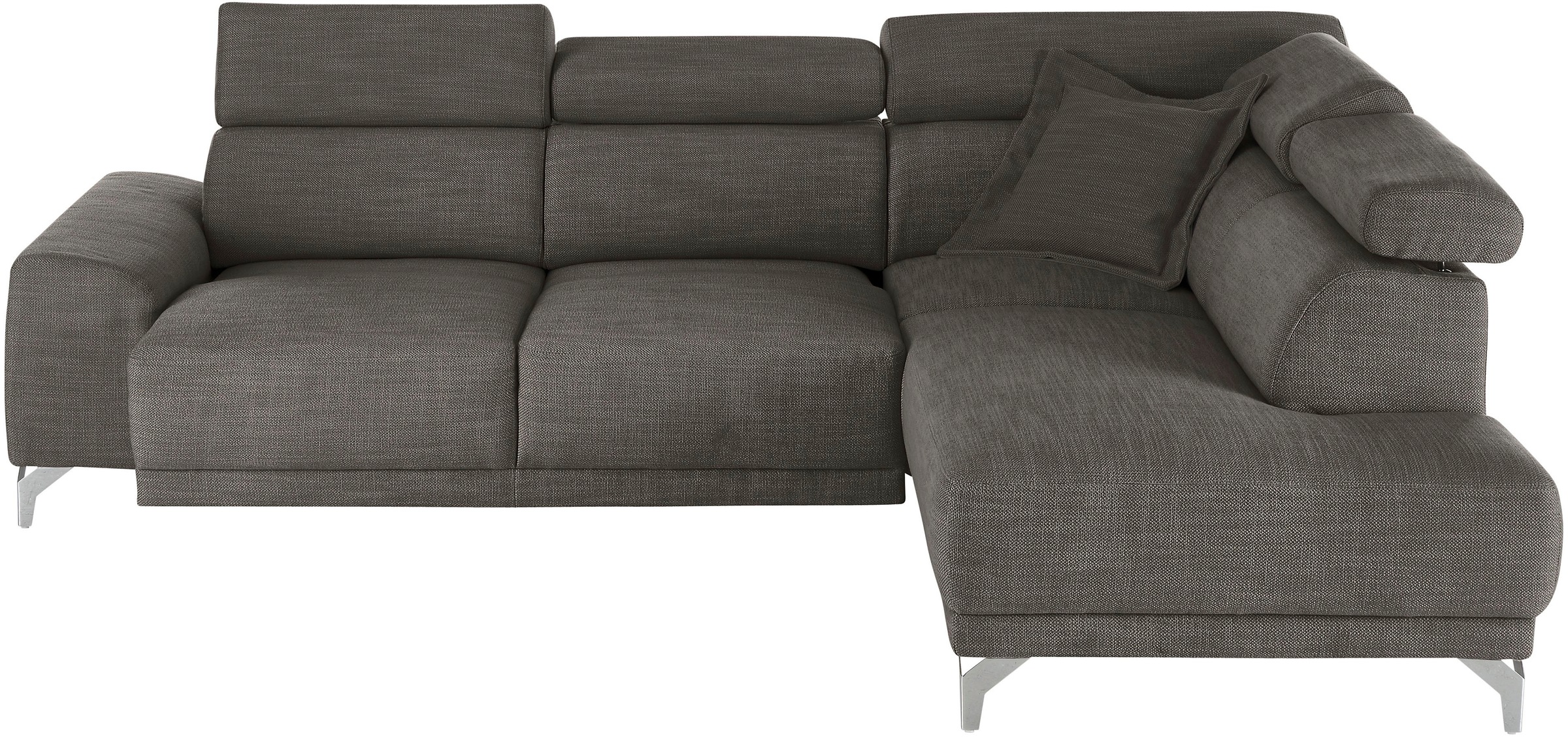 3C Candy Ecksofa »Greve Sofa immer mit manuelle Kopfteilverstellungen, modern, elegant«, wahlweise motorischer Sitzvorzug, bequem und zeitlos, L-Form