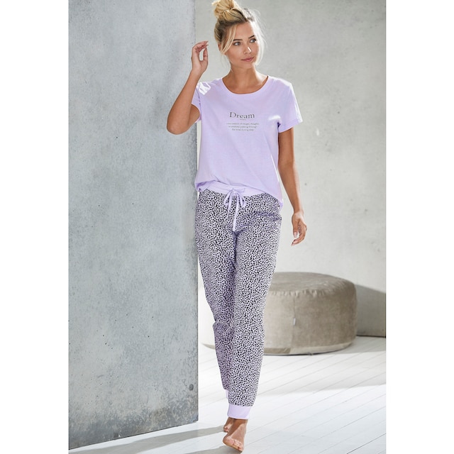 Vivance Dreams Pyjamaoberteil, mit Statementdruck online bestellen | BAUR