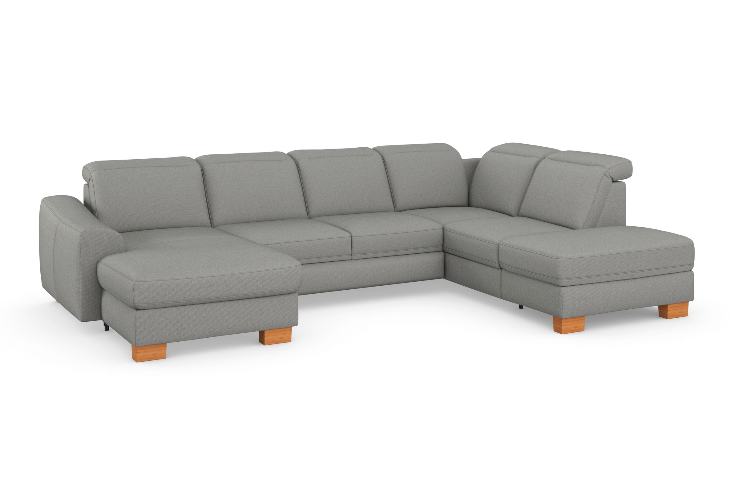 Thumbnail - sit&more Wohnlandschaft "Dundee U-Form" mit Federkern und Massivholzfüßen, wahlweise mit Kopfteilverstellung