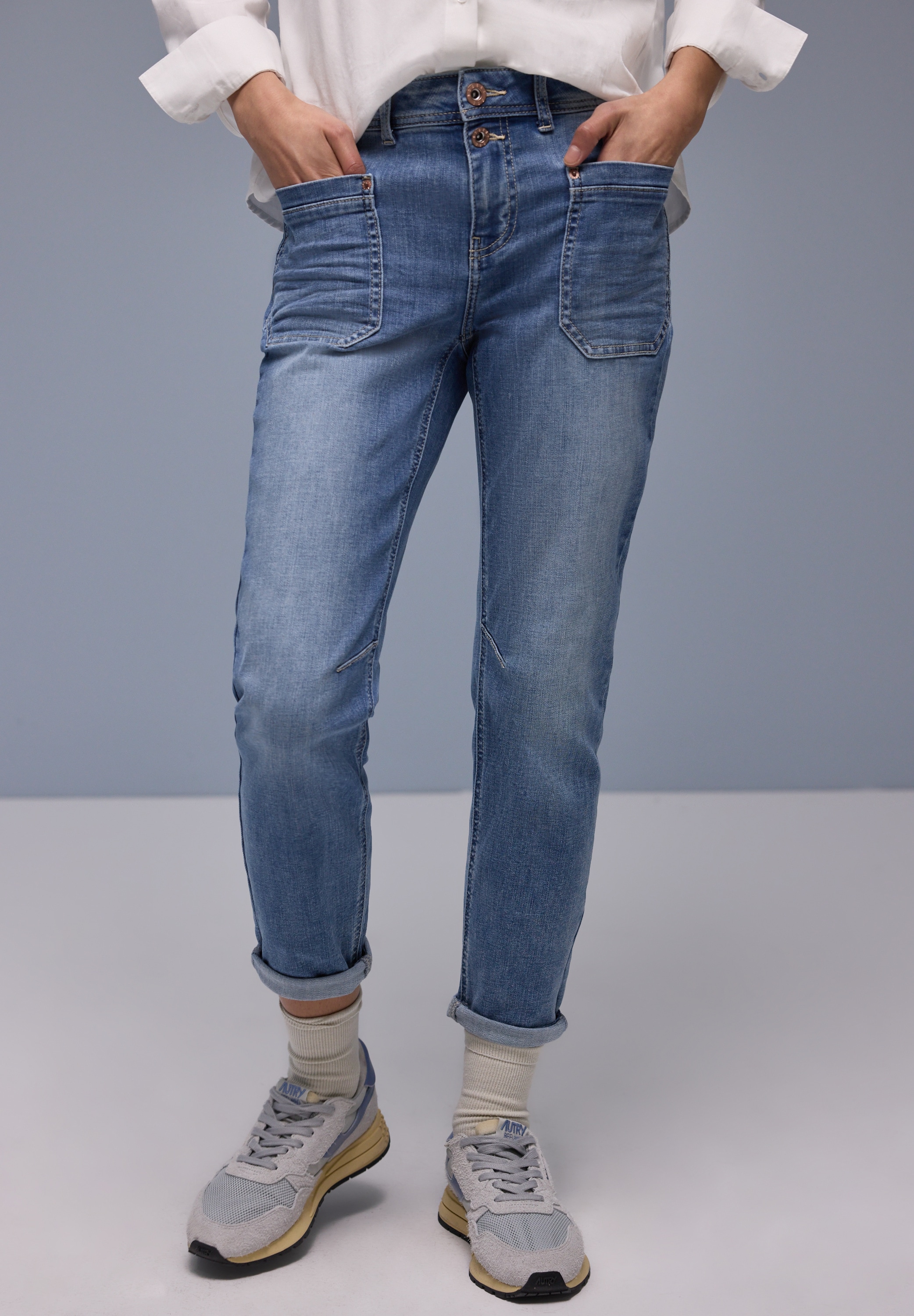 STREET ONE Loose-fit-Jeans "Style Charlie Boyfriend" im 5-Pocket-Style und günstig online kaufen