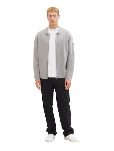 TOM TAILOR Strickjacke, mit Polokragen