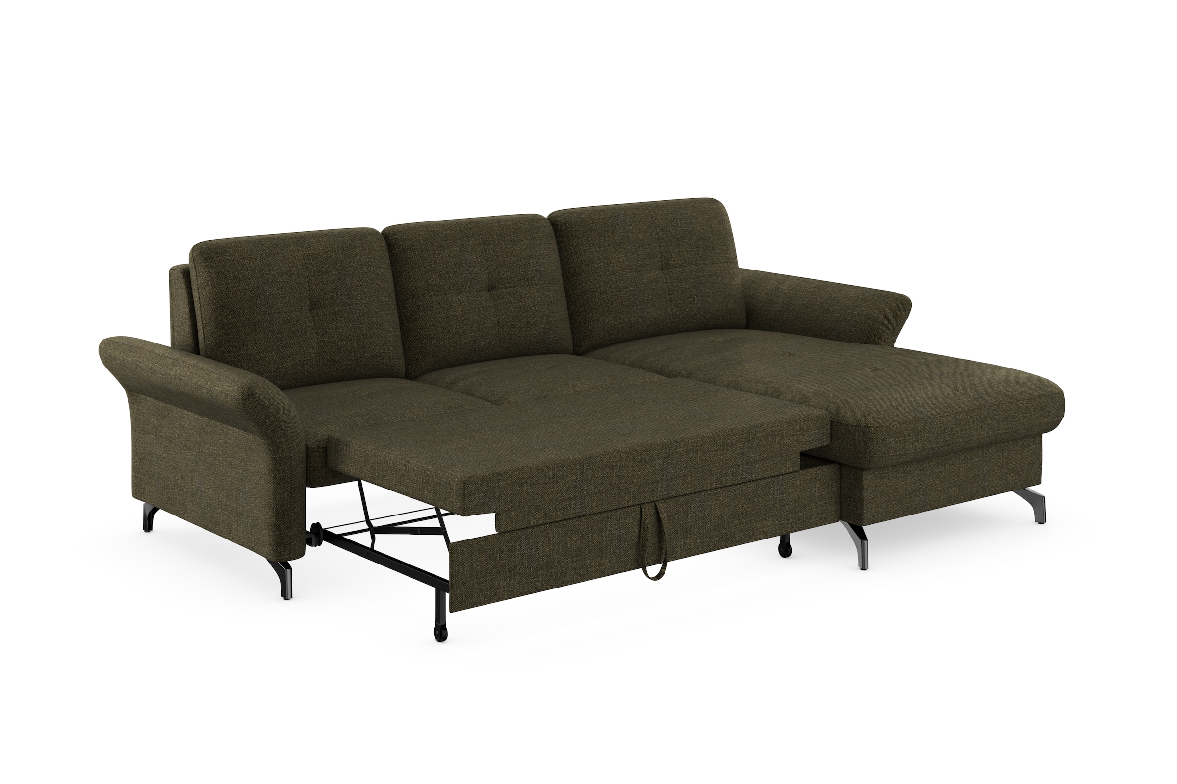 Places of Style Ecksofa »Calando L-Form«, wahlweise mit Bettfunktion, Bettkasten und Armteilfunktion