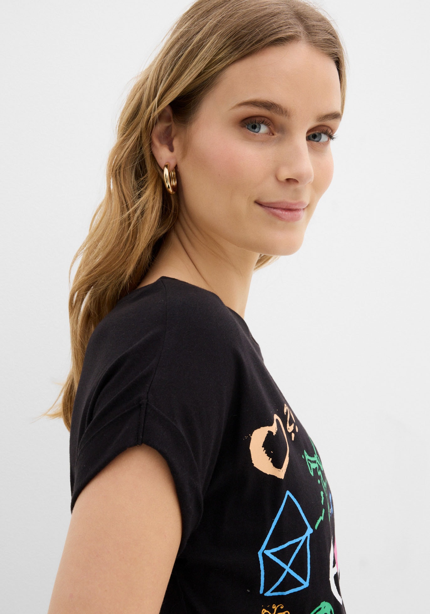 bonprix T-Shirt »T-Shirt bedruckt« leicht taillierter Schnitt, Regular fit, mit witzigem Frontdruck