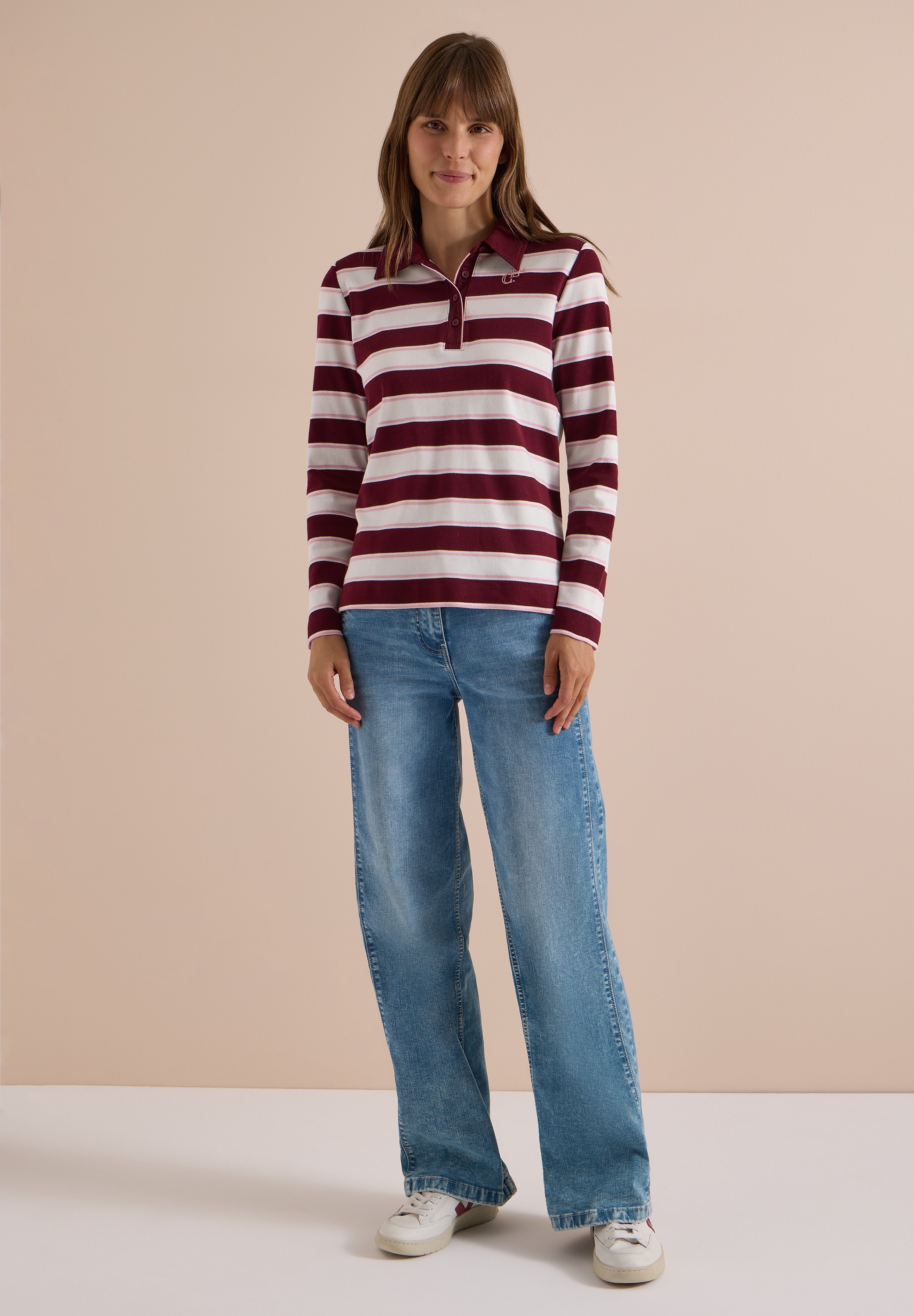 Cecil Langarmshirt aus reiner Baumwolle