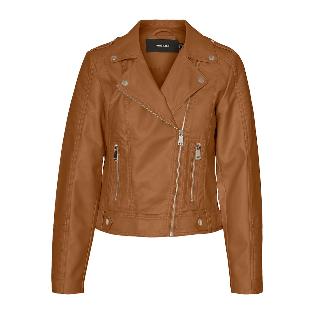 Vero Moda Lederimitatjacke »VMKERRIULTRA SHORT COATED JACKET NOOS«