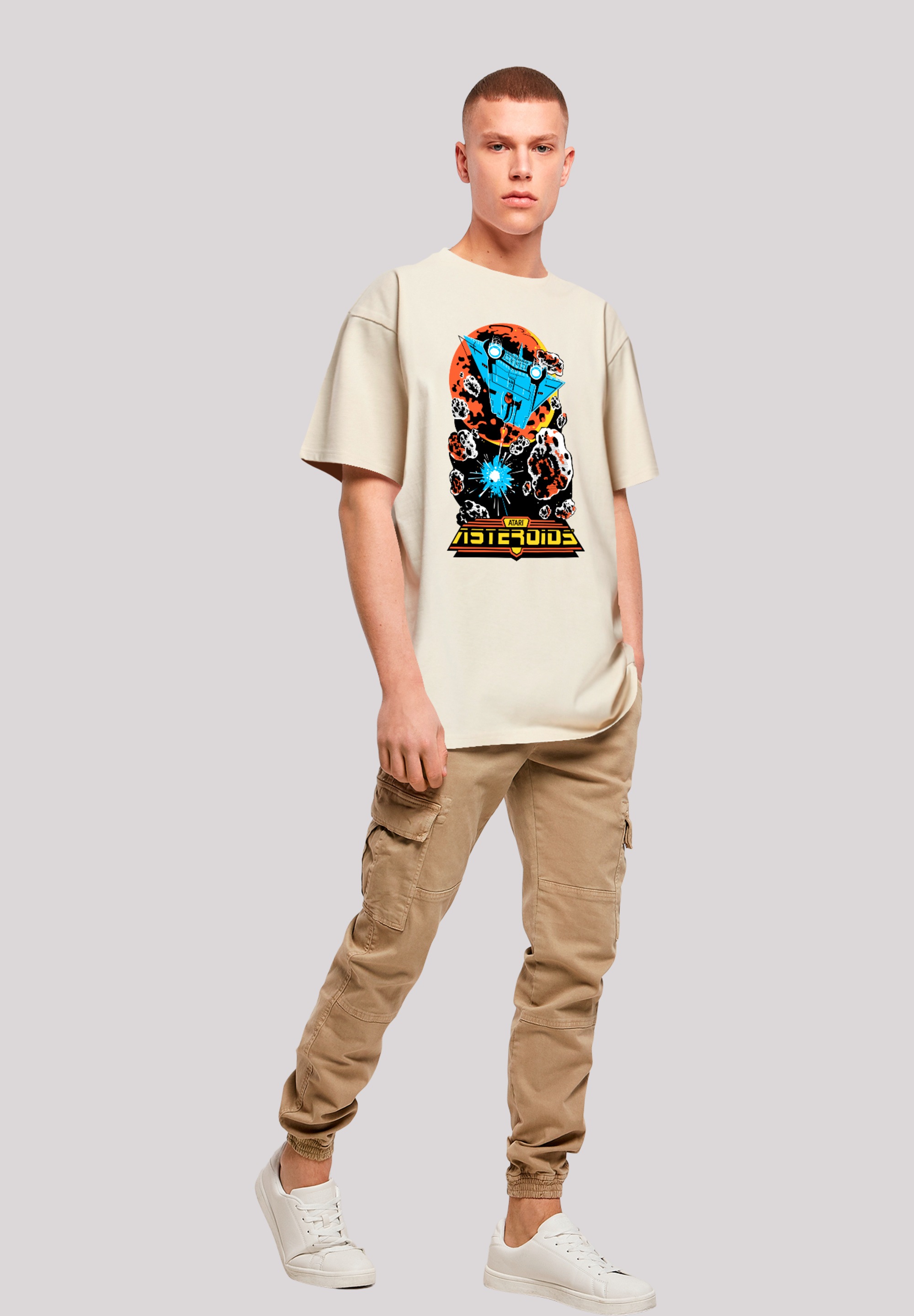 F4NT4STIC T-Shirt »Asteroids Vintage Atari Retro Gaming«, Premium Qualität