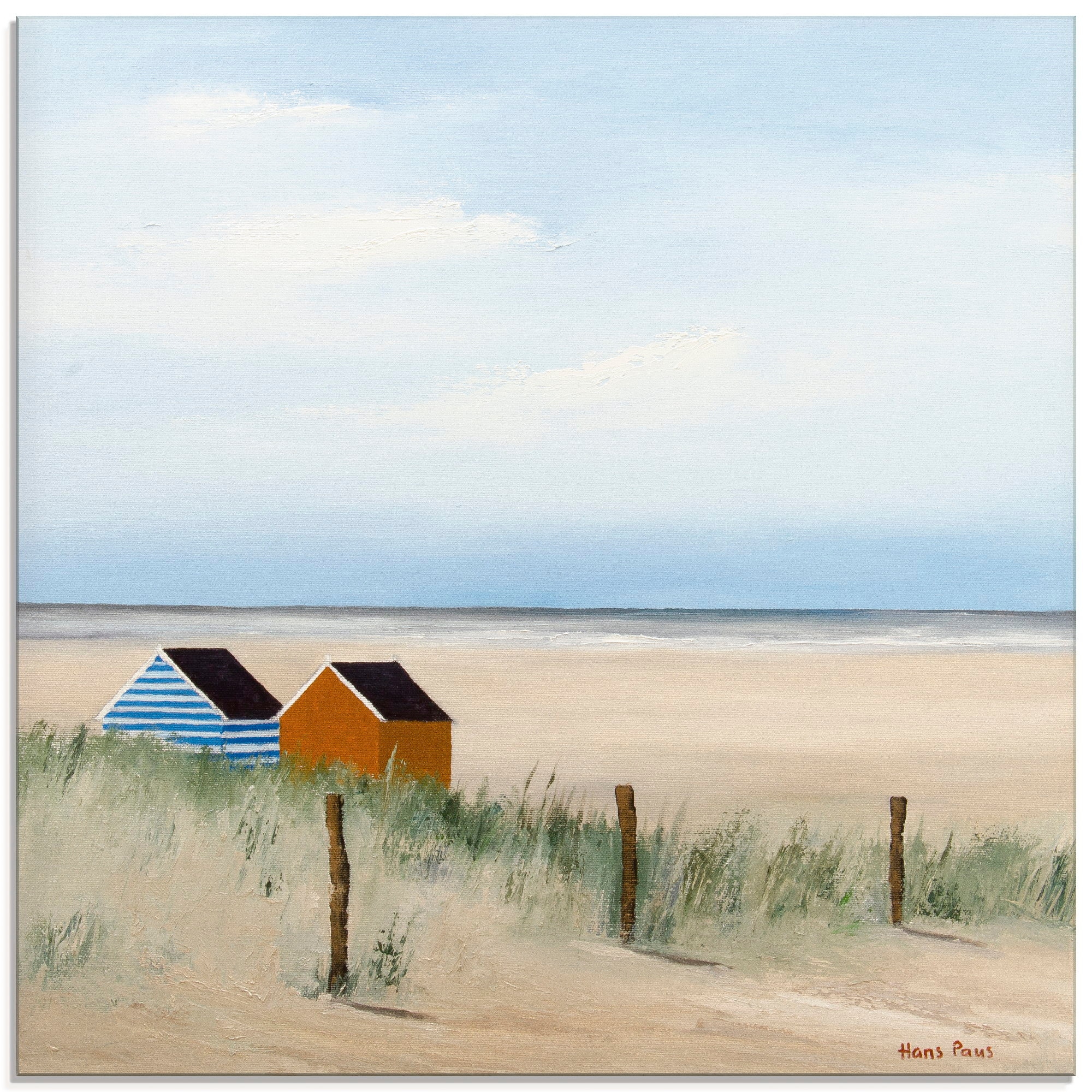 Artland Glasbild "Sonniger Morgen V" Strand 1 Stk. tlg. in verschiedenen Größen