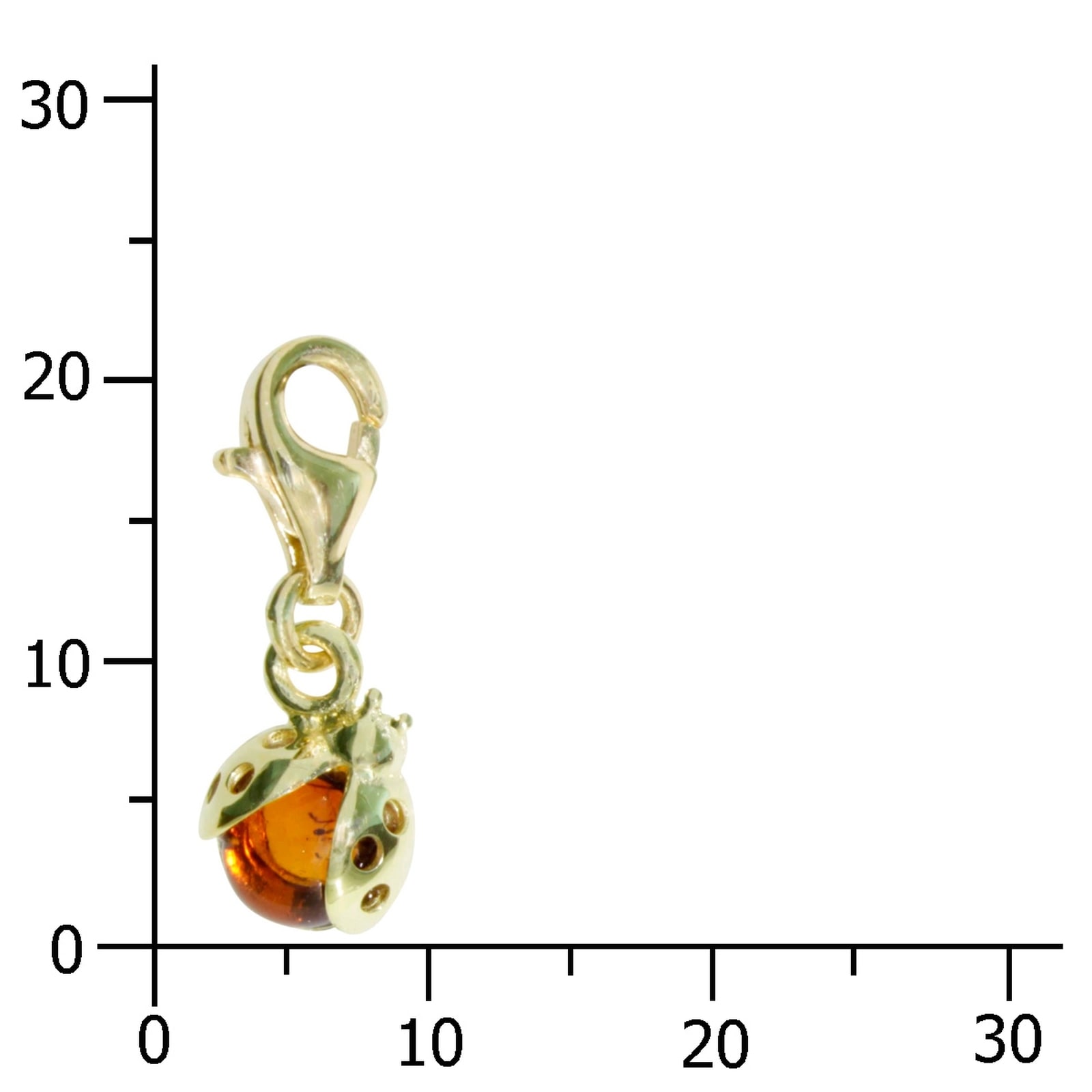 OSTSEE-SCHMUCK Kettenanhänger »Ostsee-Schmuck Charm-Einhänger Marienkäfer«, (1 tlg.)