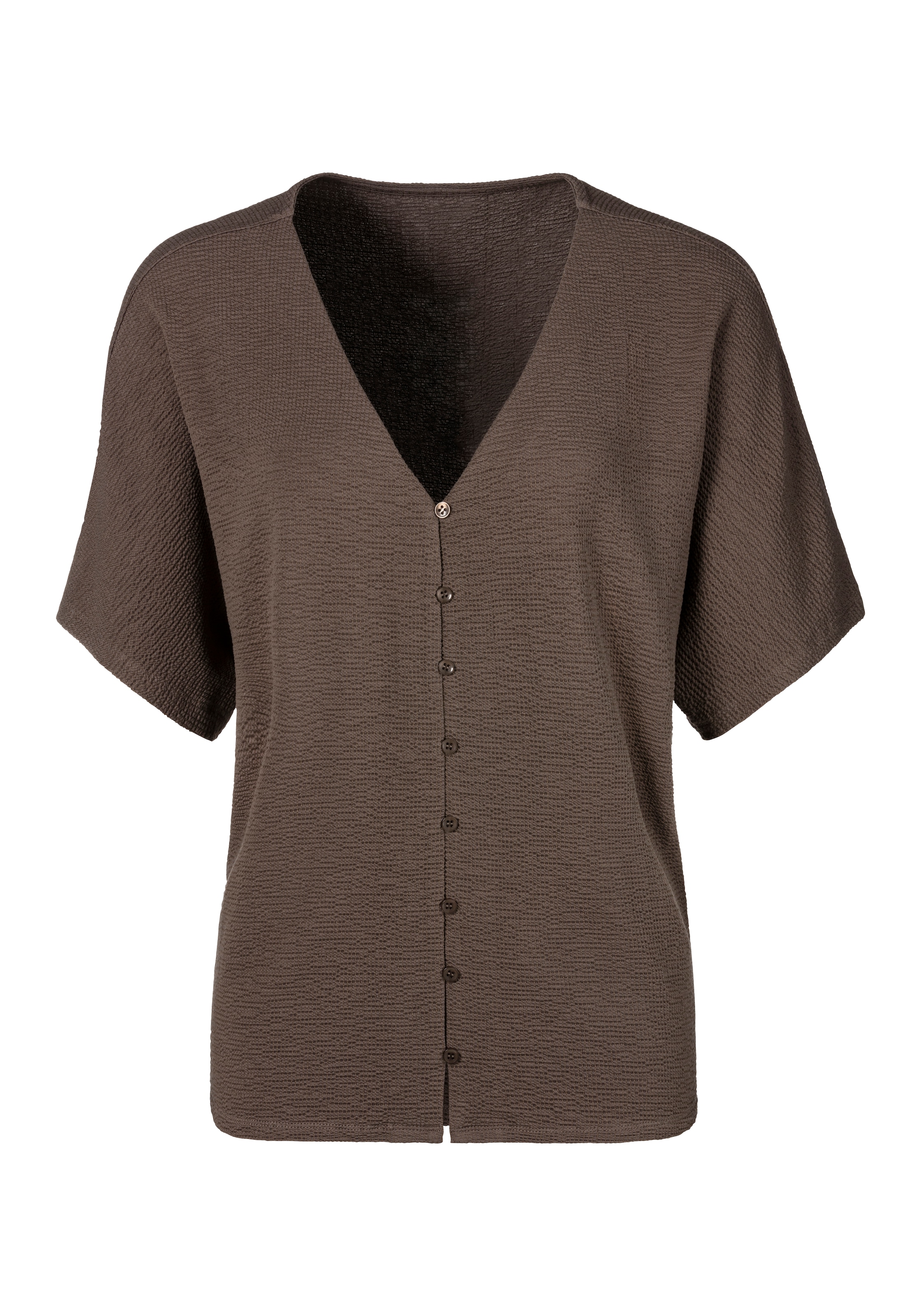 LASCANA T-Shirt, aus strukturierter BAUR kaufen | online Ware