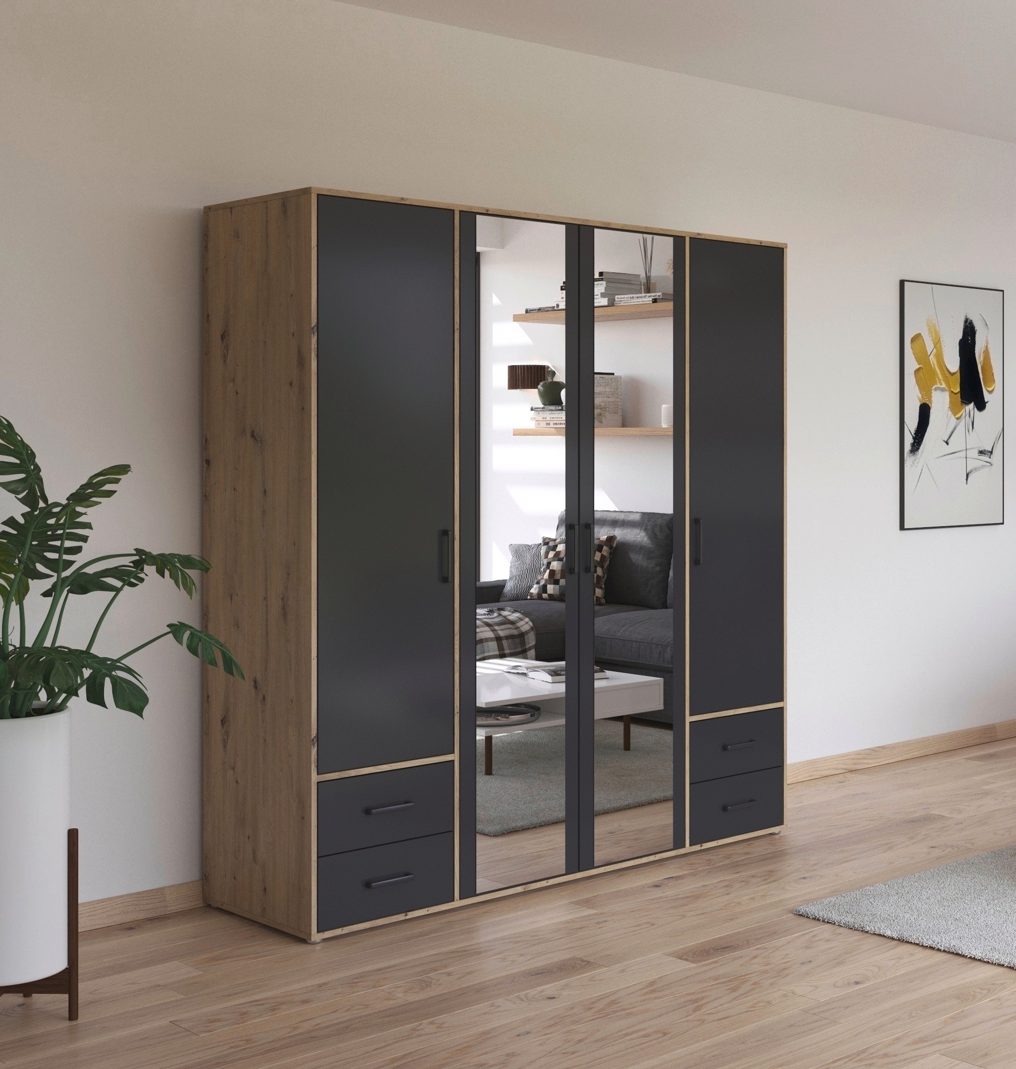 rauch Drehtürenschrank "Kleiderschrank Schrank Garderobe Wäscheschrank VOYA günstig online kaufen