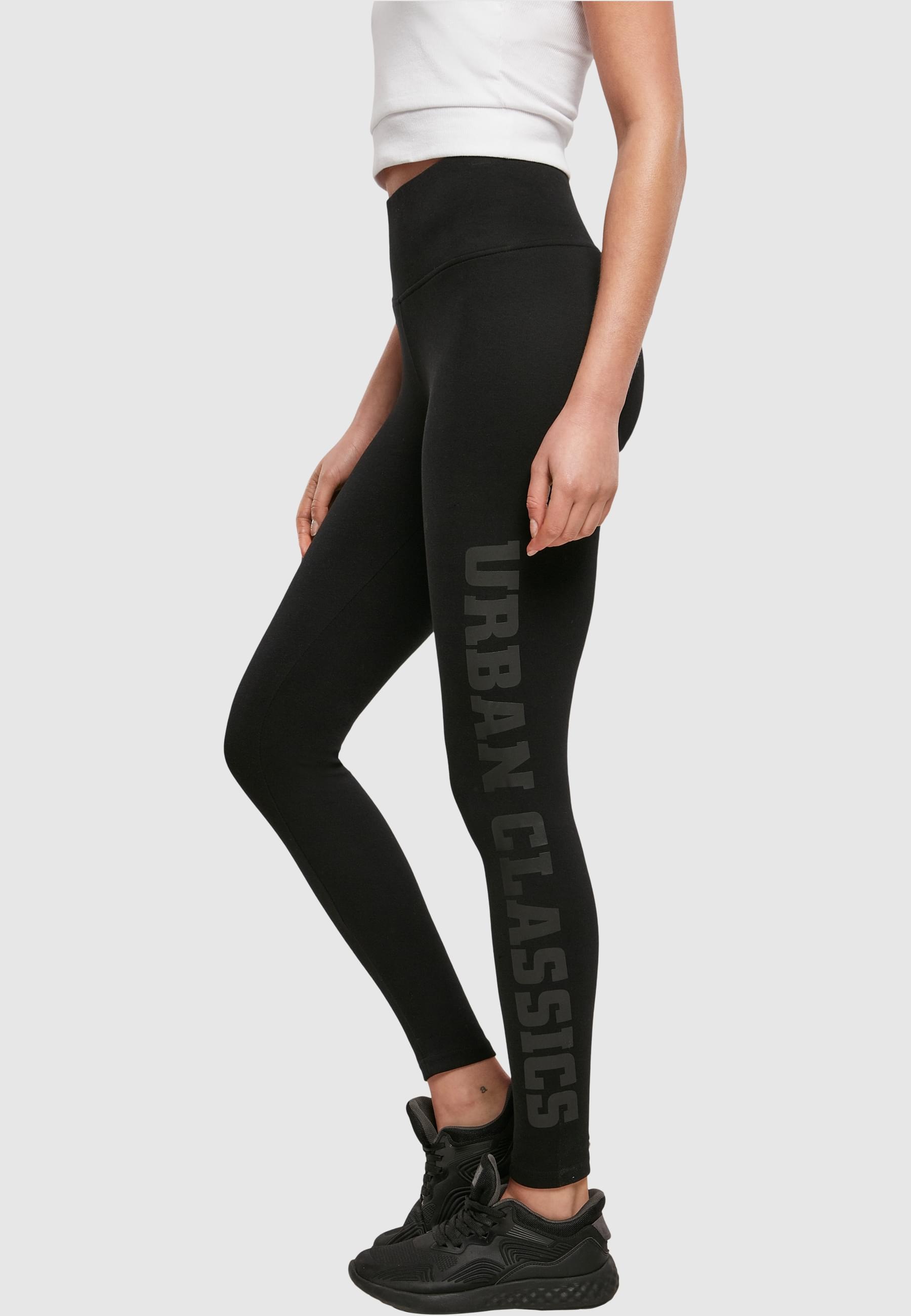 URBAN CLASSICS Leggings »Urban Classics Damen Ladies High Waist Branded Leggings«, (1 tlg.)