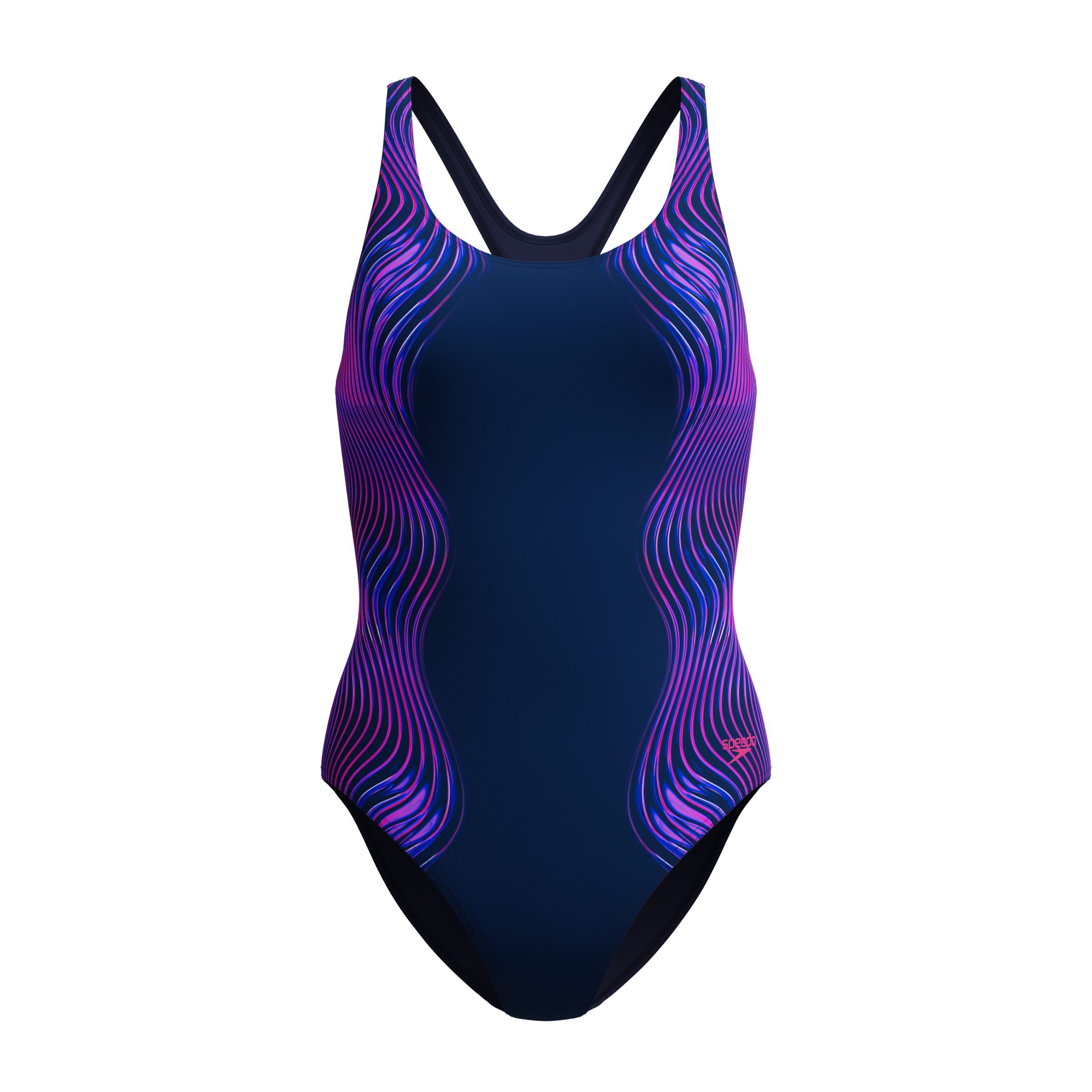 Badeanzug SPEEDO "ENG PRINT MEDALIST", Damen, Gr. 38, N-Gr, nvy, Obermaterial: 100% Polyester, Badeanzüge Badeanzug