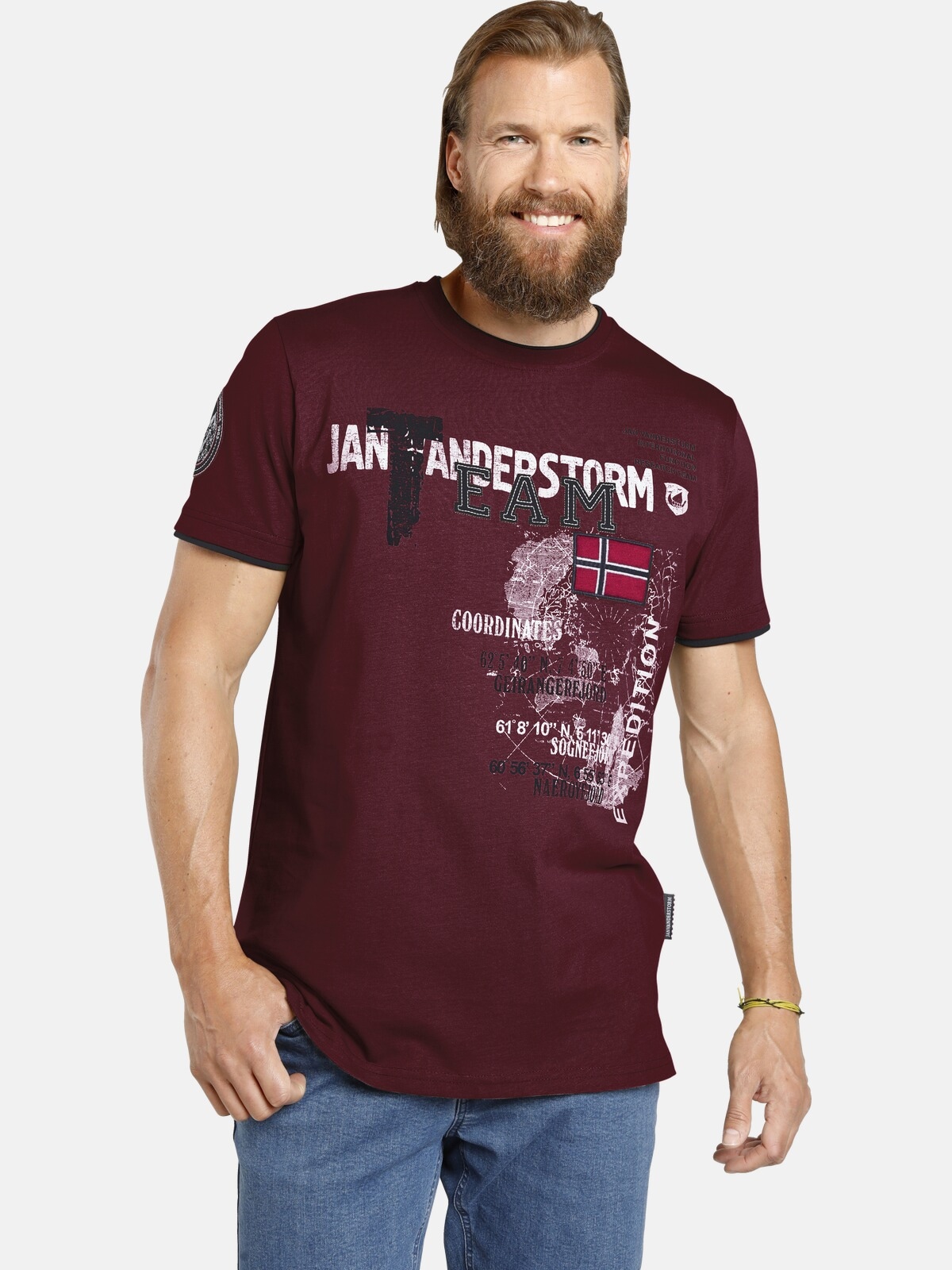 Jan Vanderstorm T-Shirt "T-Shirt SÖLVE" günstig online kaufen