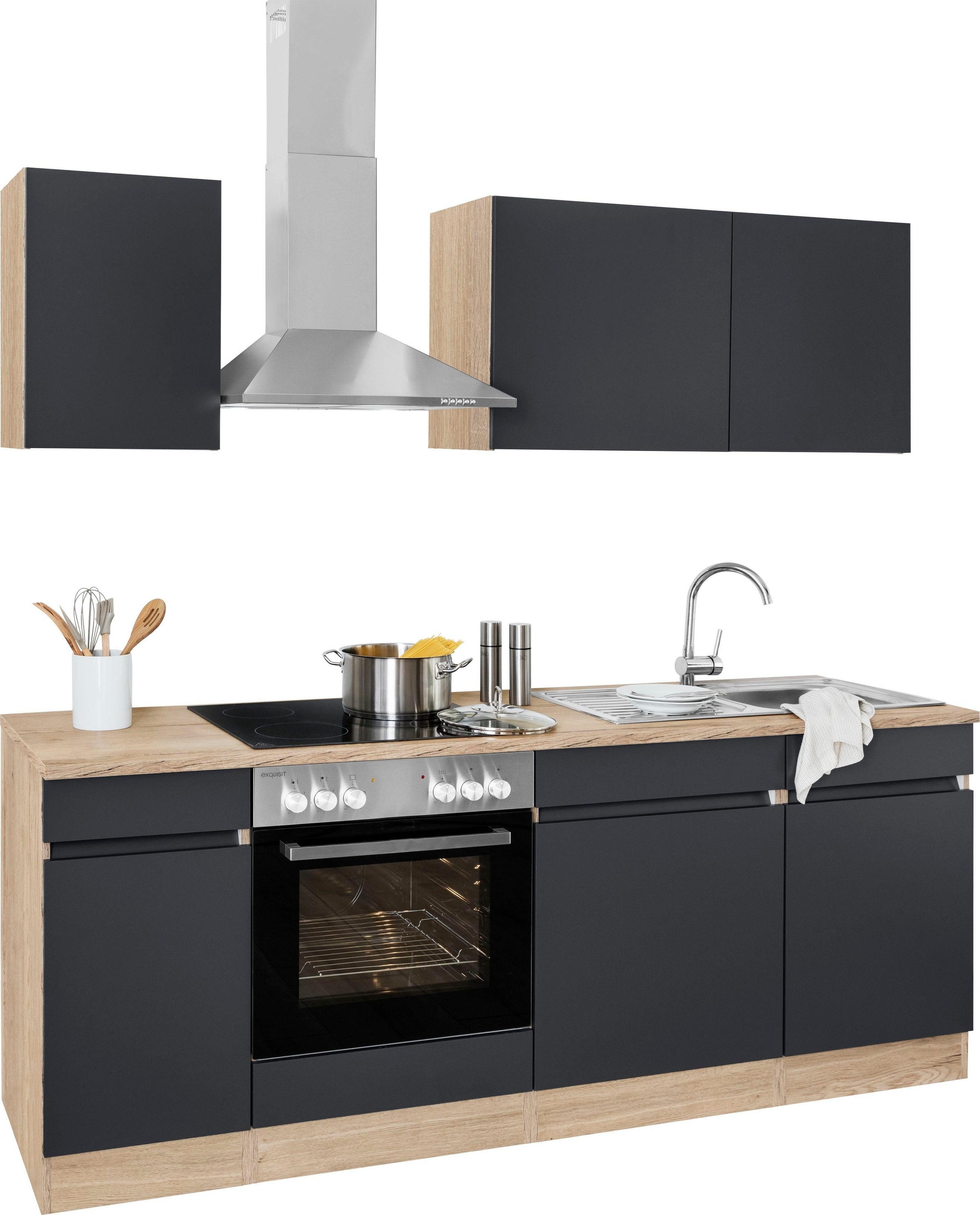 OPTIFIT Küchenzeile "Roth" Breite 210 cm, wahlweise mit E-Geräten, Push-to- günstig online kaufen