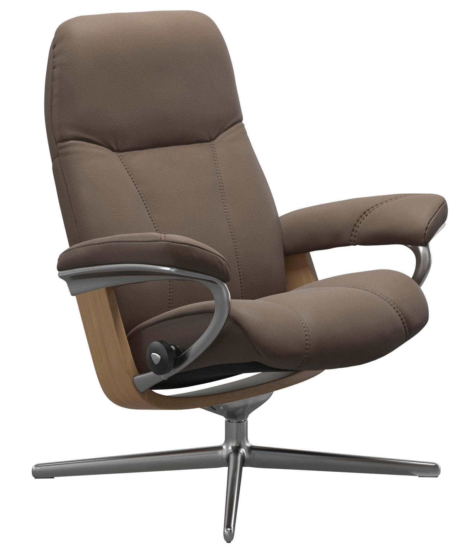 Thumbnail - Stressless Relaxsessel "Consul" mit Cross Base, Größe S, M & L, Holzakzent Eiche, in 2 Bezugsqualitäten lieferbar