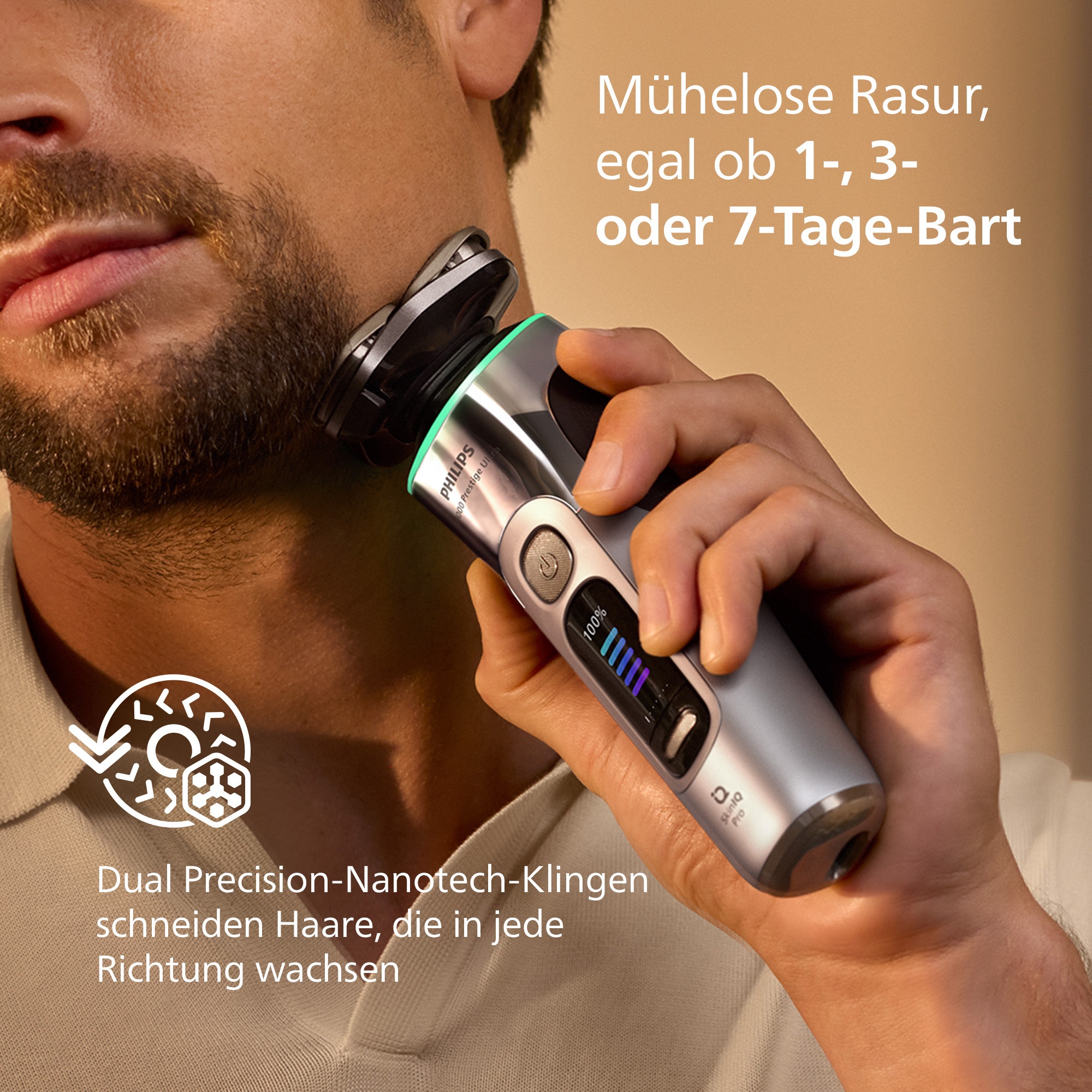 Philips Elektrorasierer »Series i9000 Prestige Ultra XP9404/46«, 1 St. Aufsätze, mit SkinIQ Technologie, inkl. UV-Ladecase, 1 Kartusche