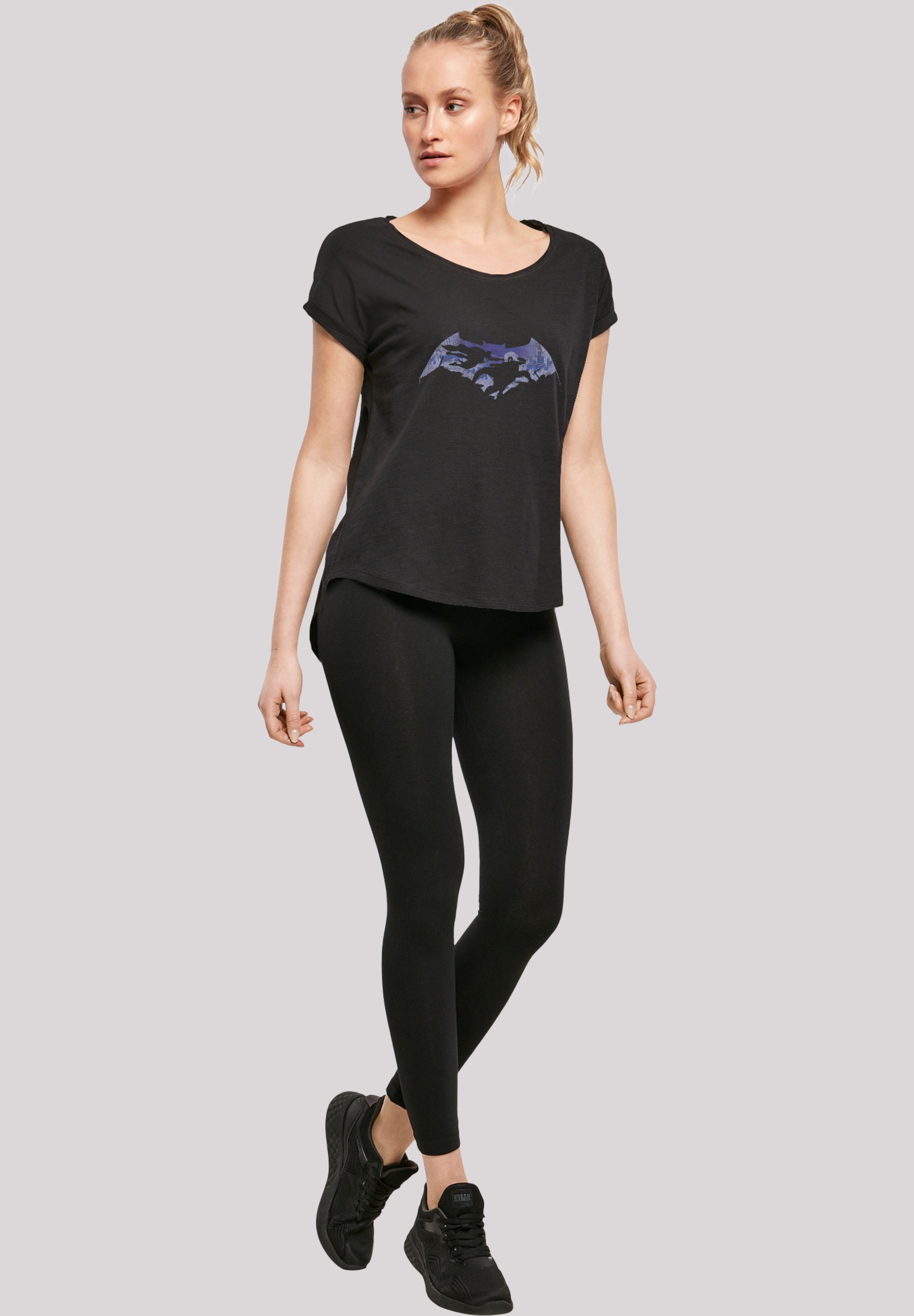 F4NT4STIC T-Shirt »DC Comics Batman v Superman Battle«, Damen,Premium Merch,Lang,Longshirt,Bedruckt