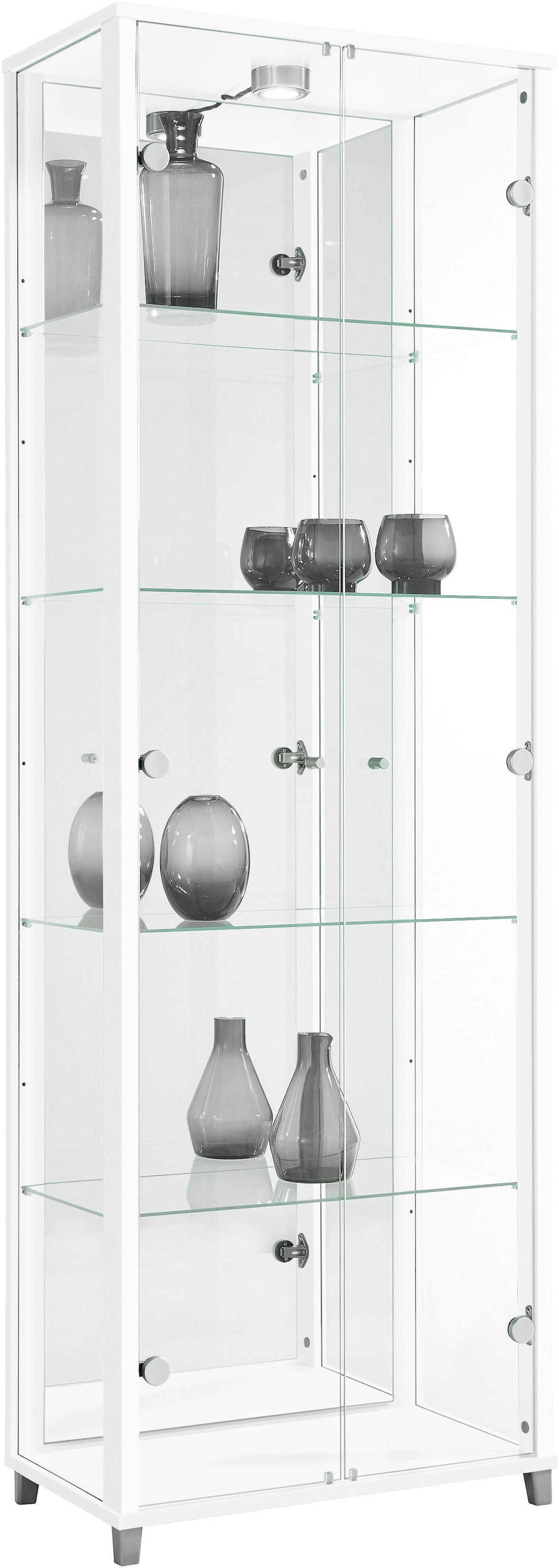 fif möbel Vitrine »OPTIMA«, Standvitrine, Vitrinenschrank, Glasvitrine, Sammlervitrine, LED