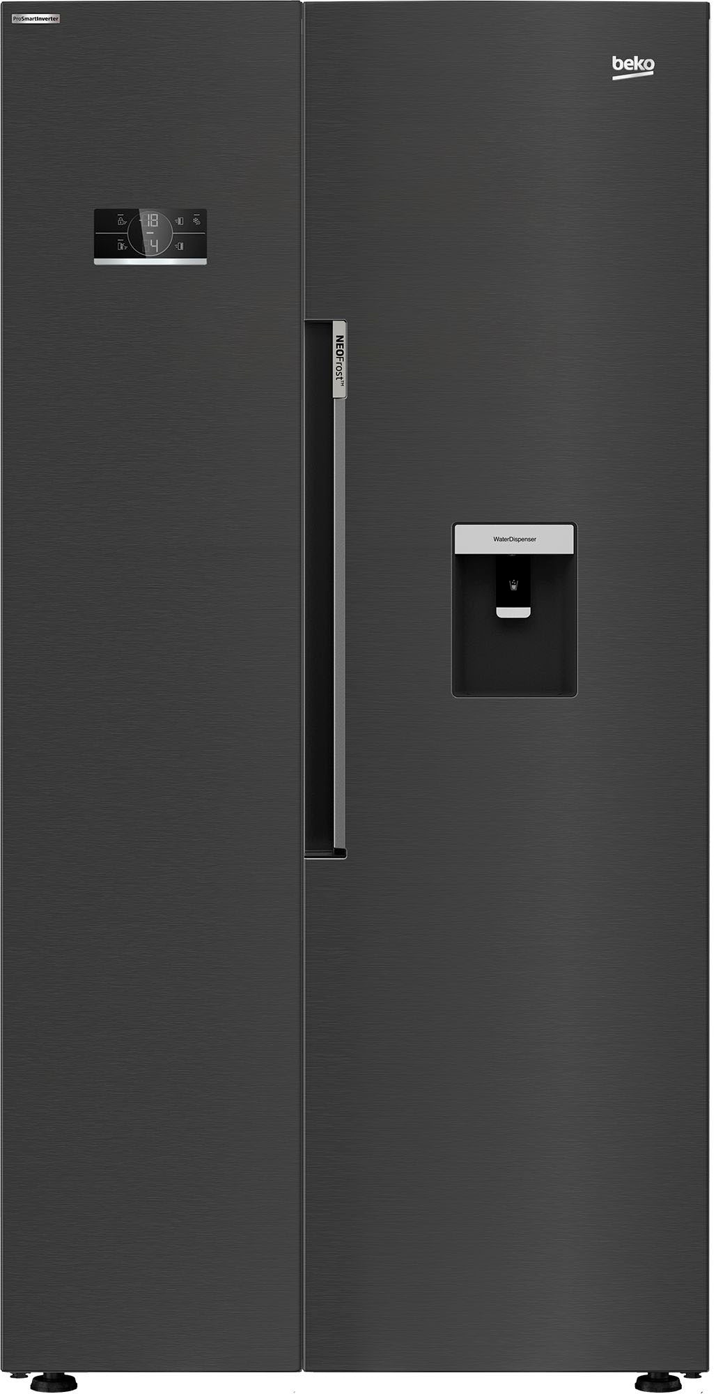 BEKO Side-by-Side »GN163241«, GN163241XBRN, 179 cm hoch, 91 cm breit