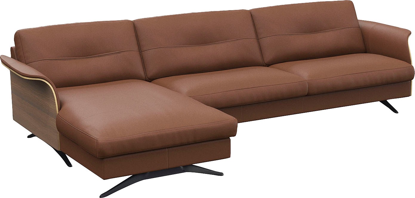 FLEXLUX Ecksofa "Glow, super bequem durch hochwertigem Sitzaufbau mit Feder günstig online kaufen