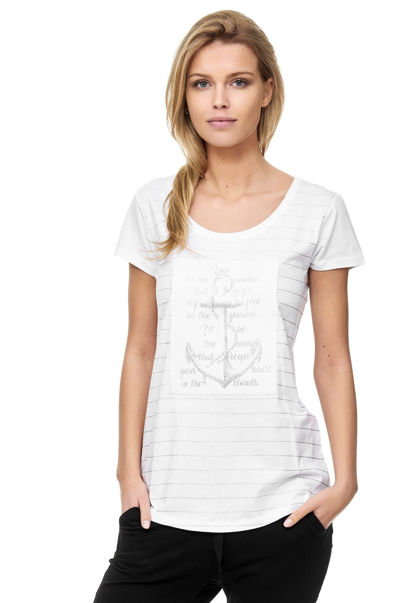 Decay T-Shirt, mit maritimem Anker-Print