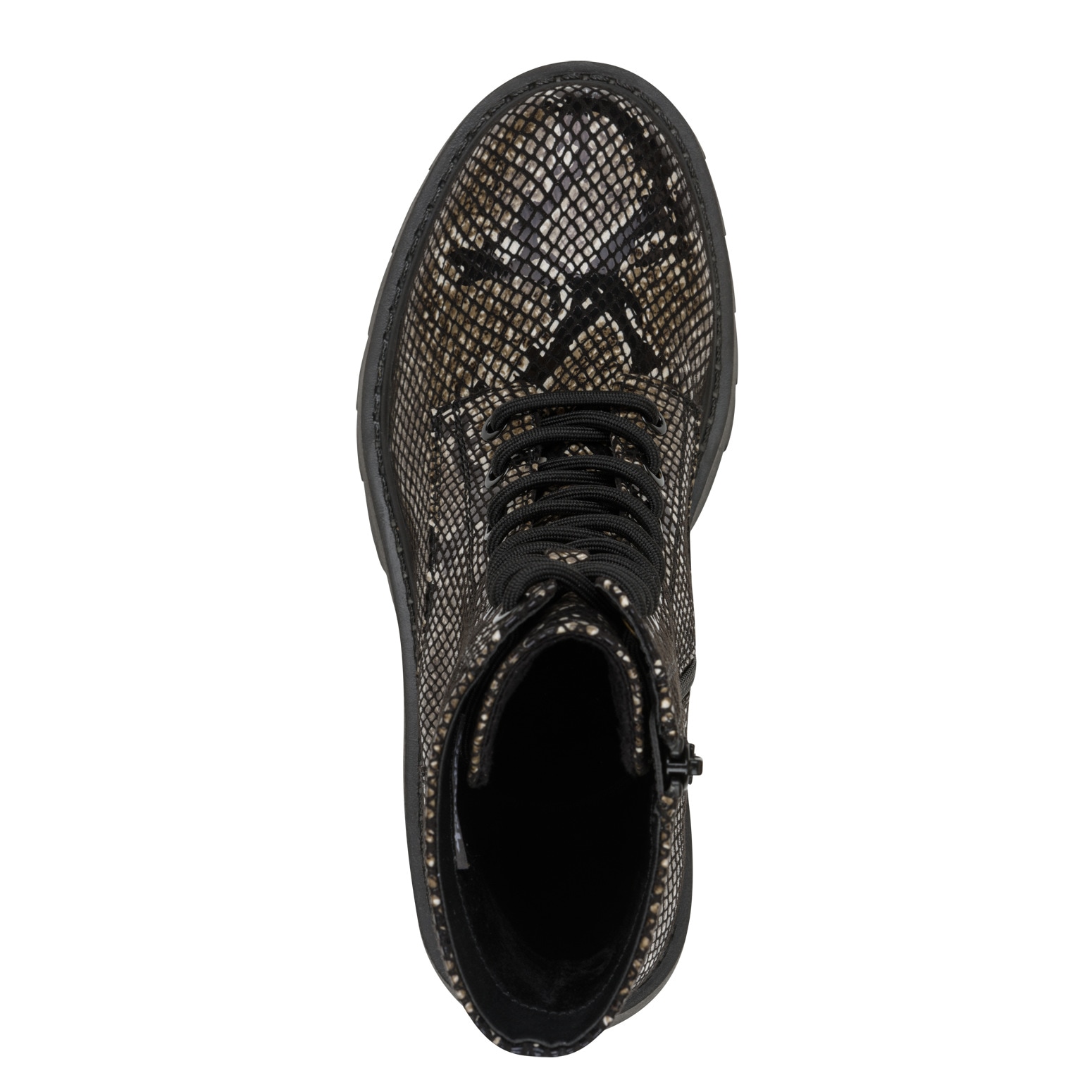 Tamaris Schnürstiefelette, Blockabsatz, Schnürboots im trendigen Snake-Look