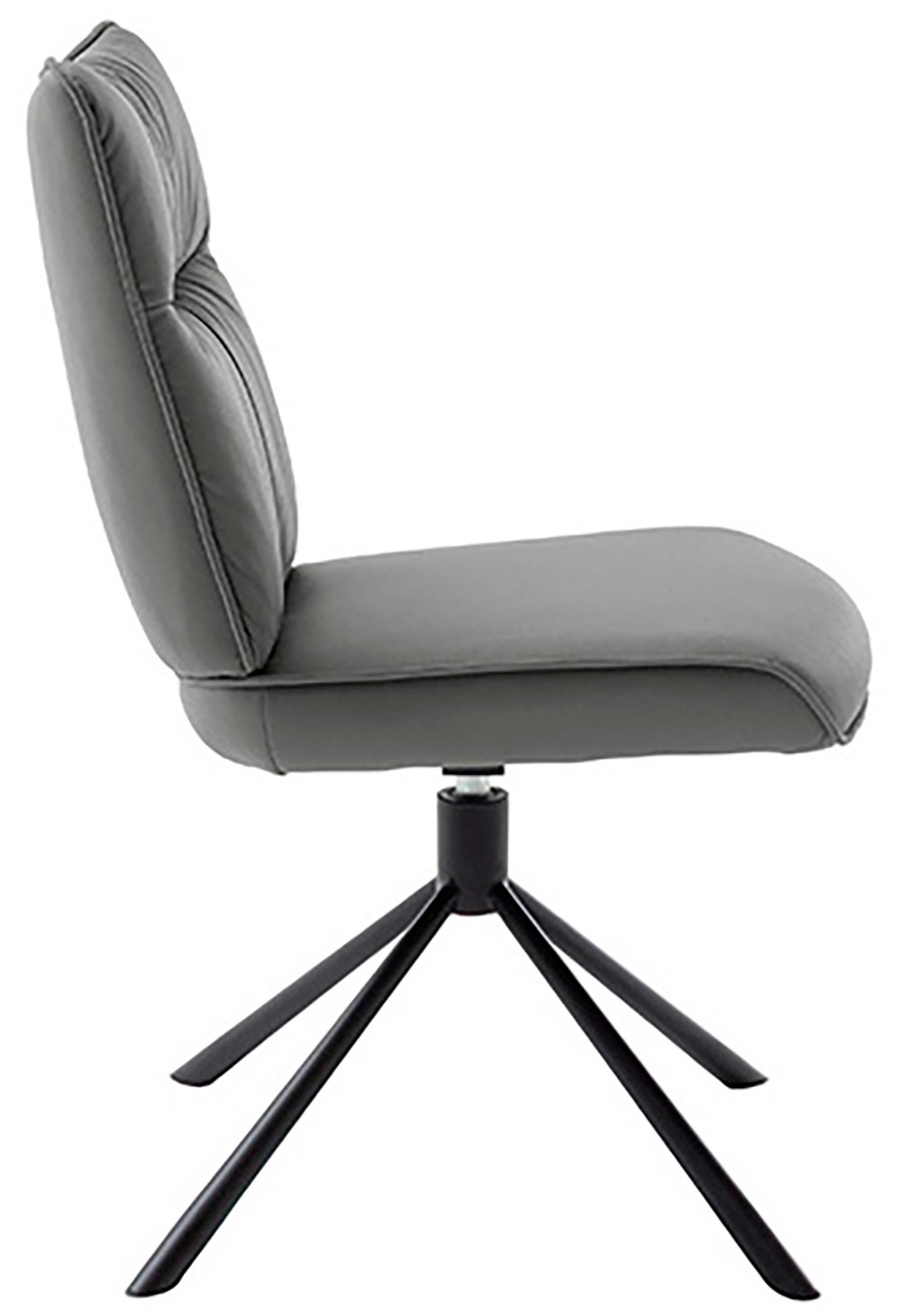 MCA furniture 4-Fußstuhl »MARIN Esszimmerstuhl (2er Set) - Stuhl«, (Set), 2 St., Microfaser, 360° drehbar, Metall schwarz, beweglichen Rücken, belastbar 120 kg
