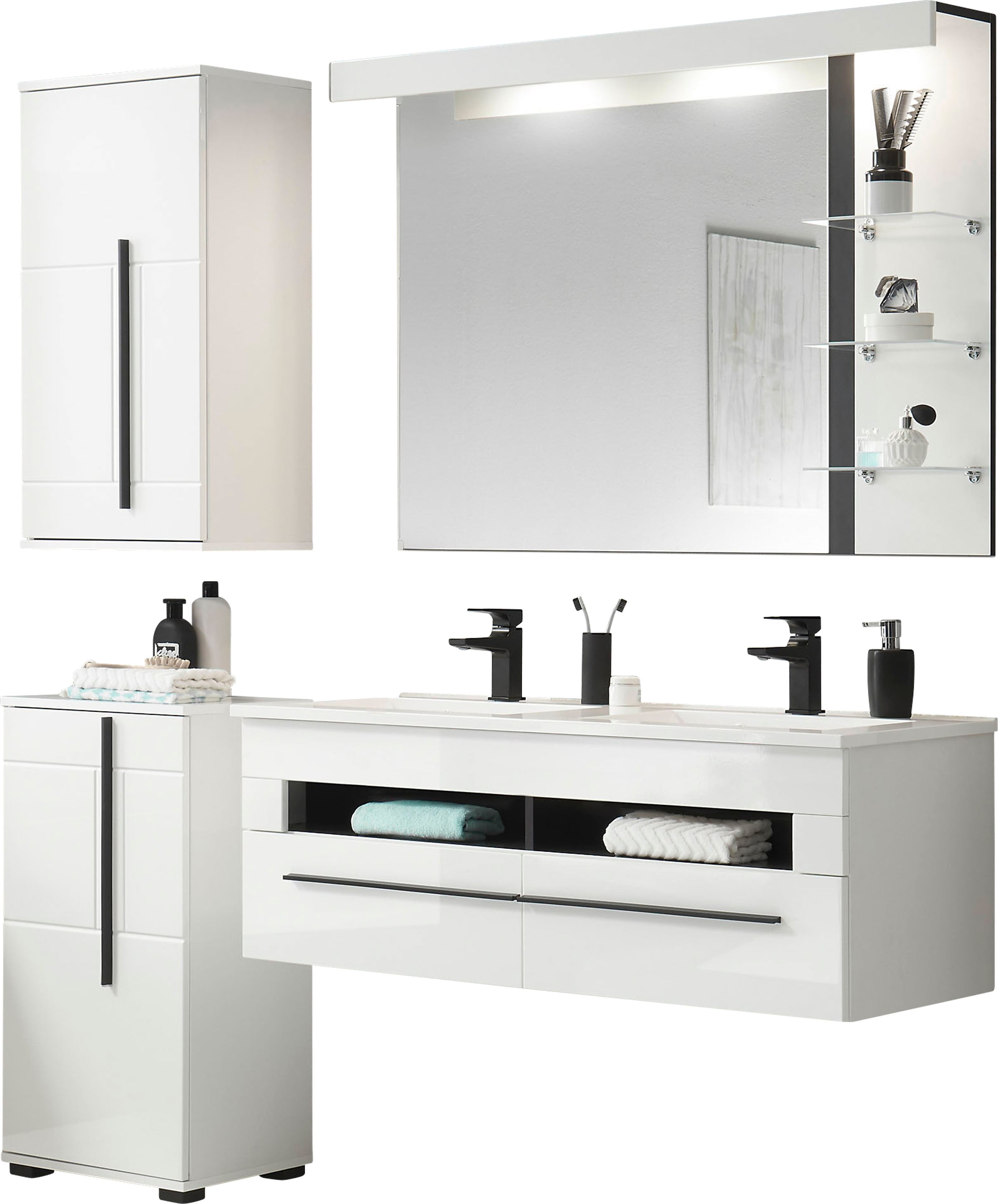 INOSIGN Badmöbel-Set "Cantara, Bad im modernen Design, 4-teiliges Badezimme günstig online kaufen