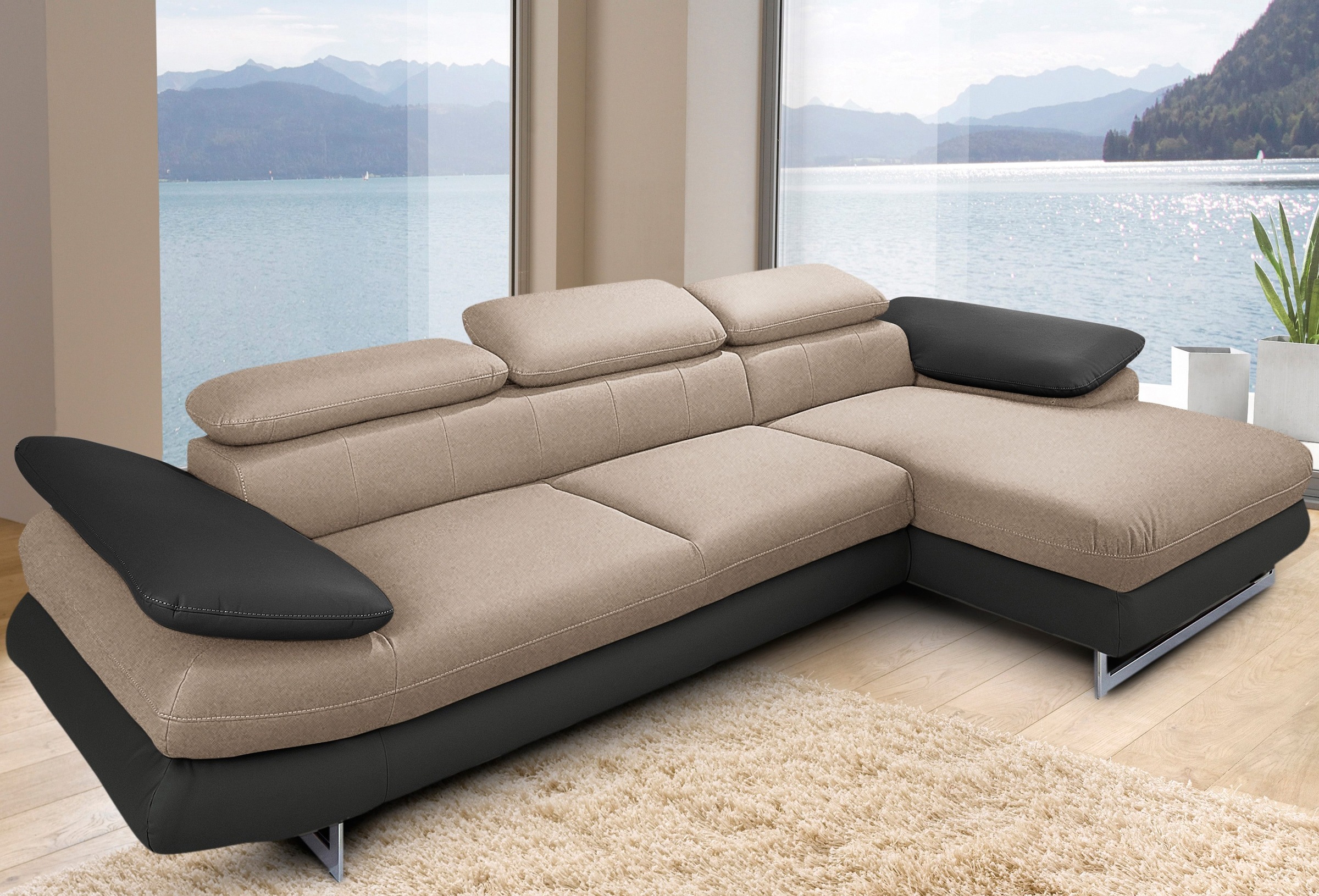 INOSIGN Ecksofa »Solution L-Form«, wahlweise mit Bettfunktion
